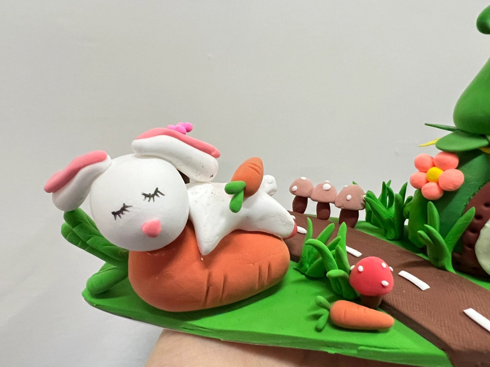 龟兔赛跑粘土作品