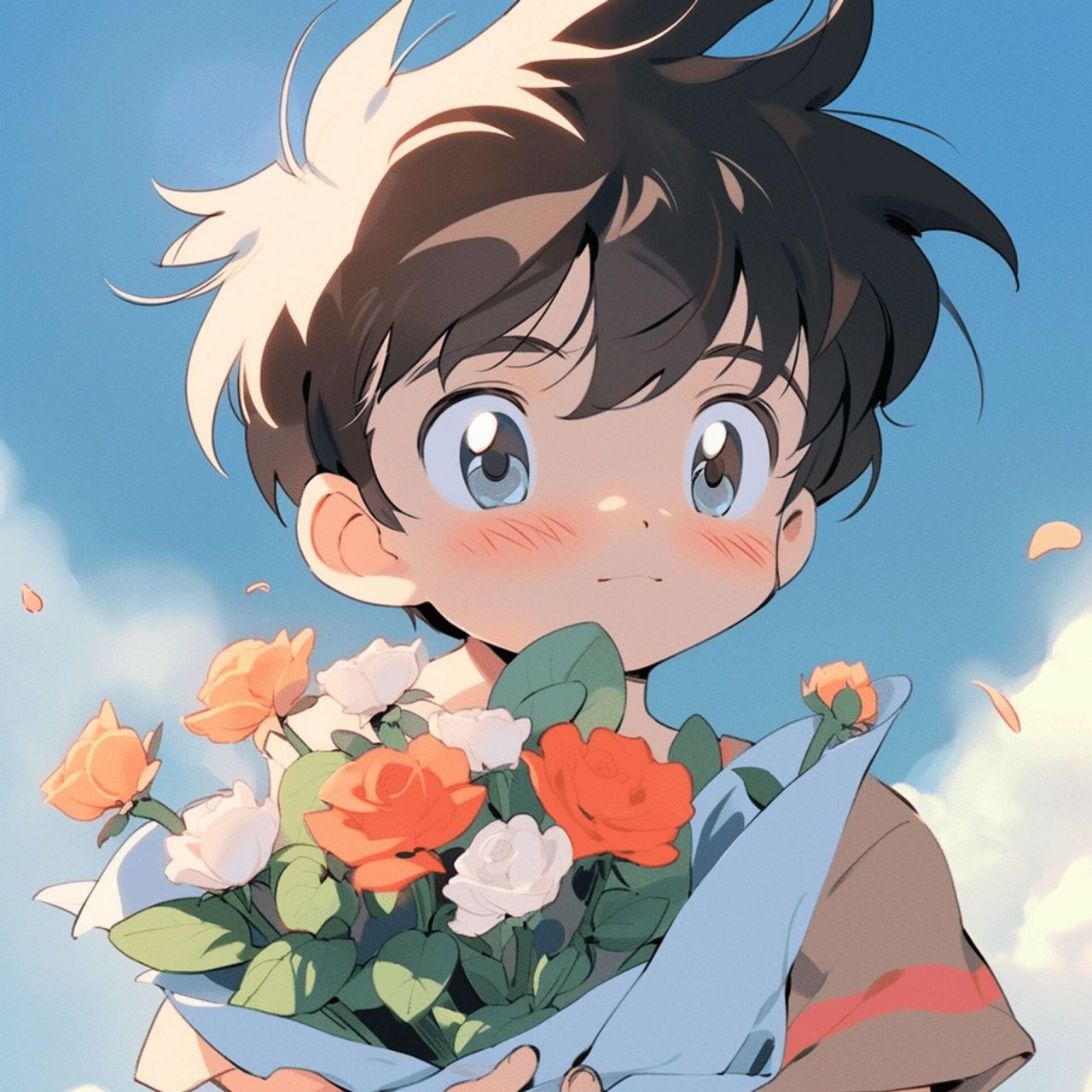 情头/捧花女孩男孩