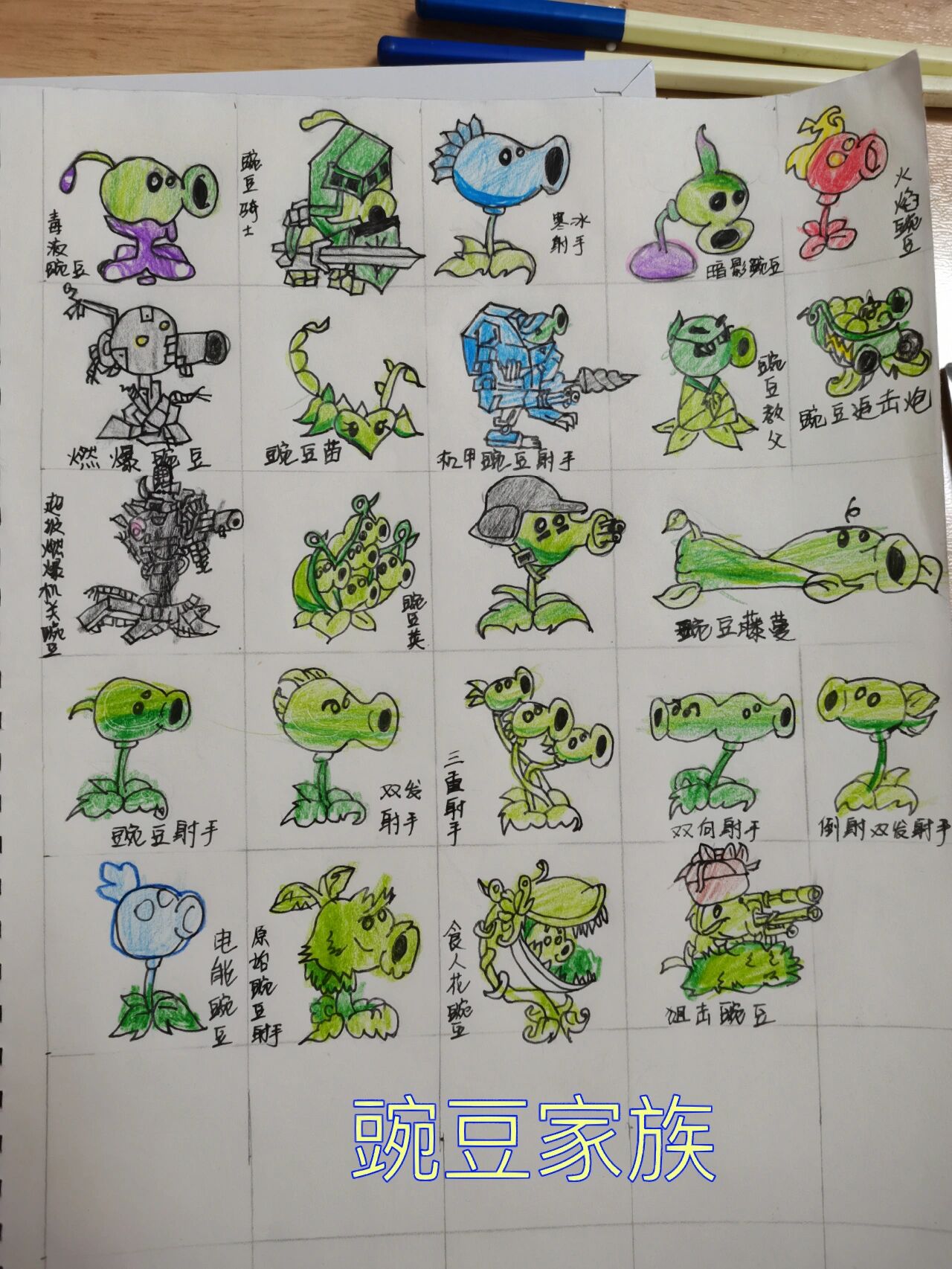 植物大战僵尸简笔画