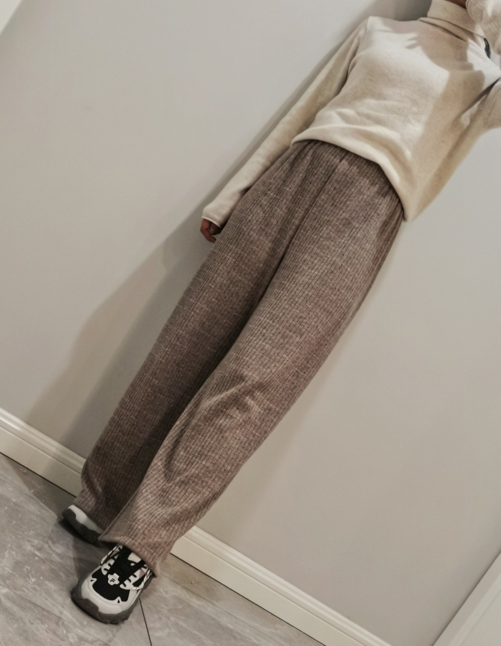 这条一片式阔腿裤裁剪图,裁剪图参考了博主裁缝兰香.