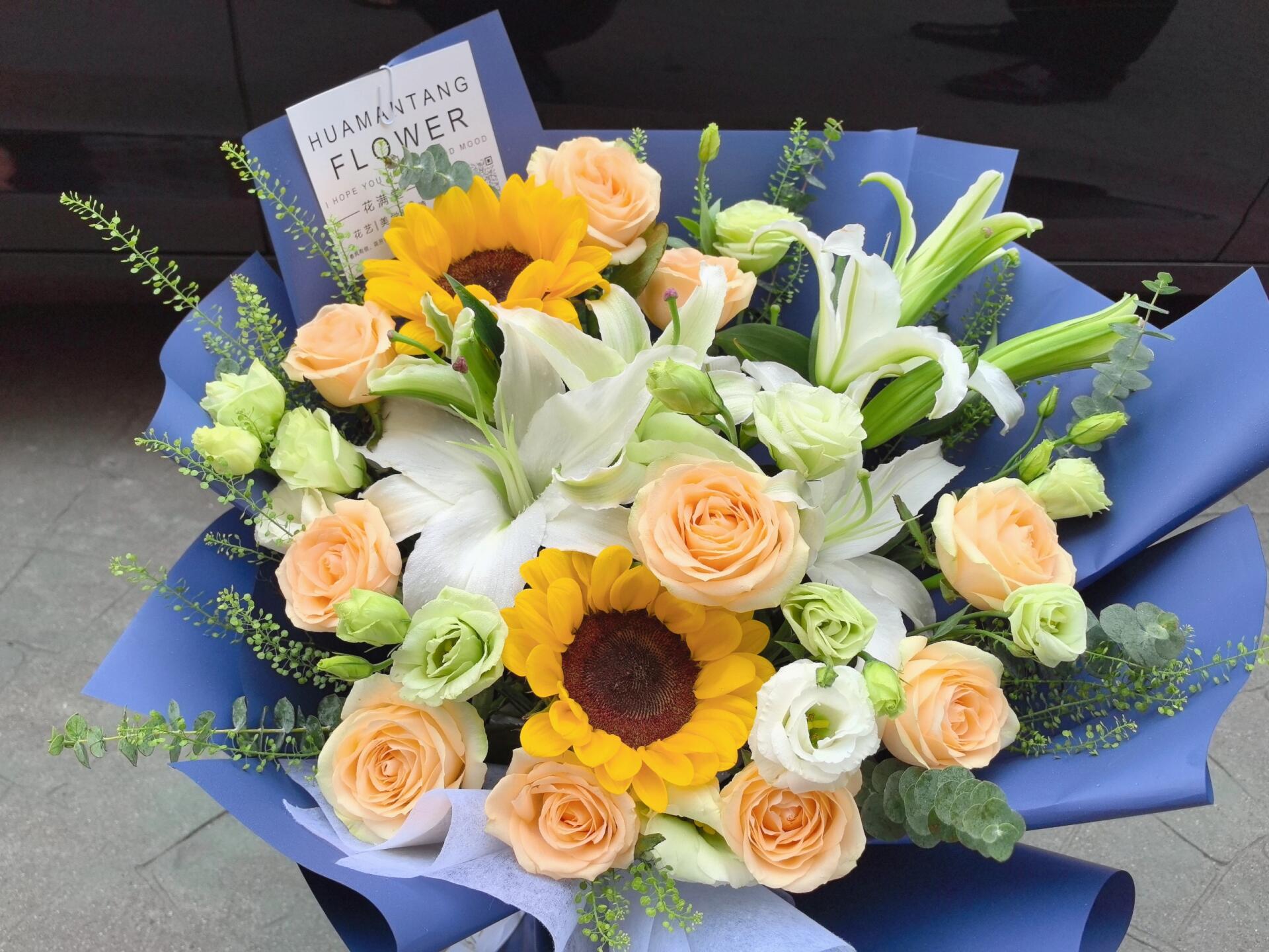 送领导的向日葵花束