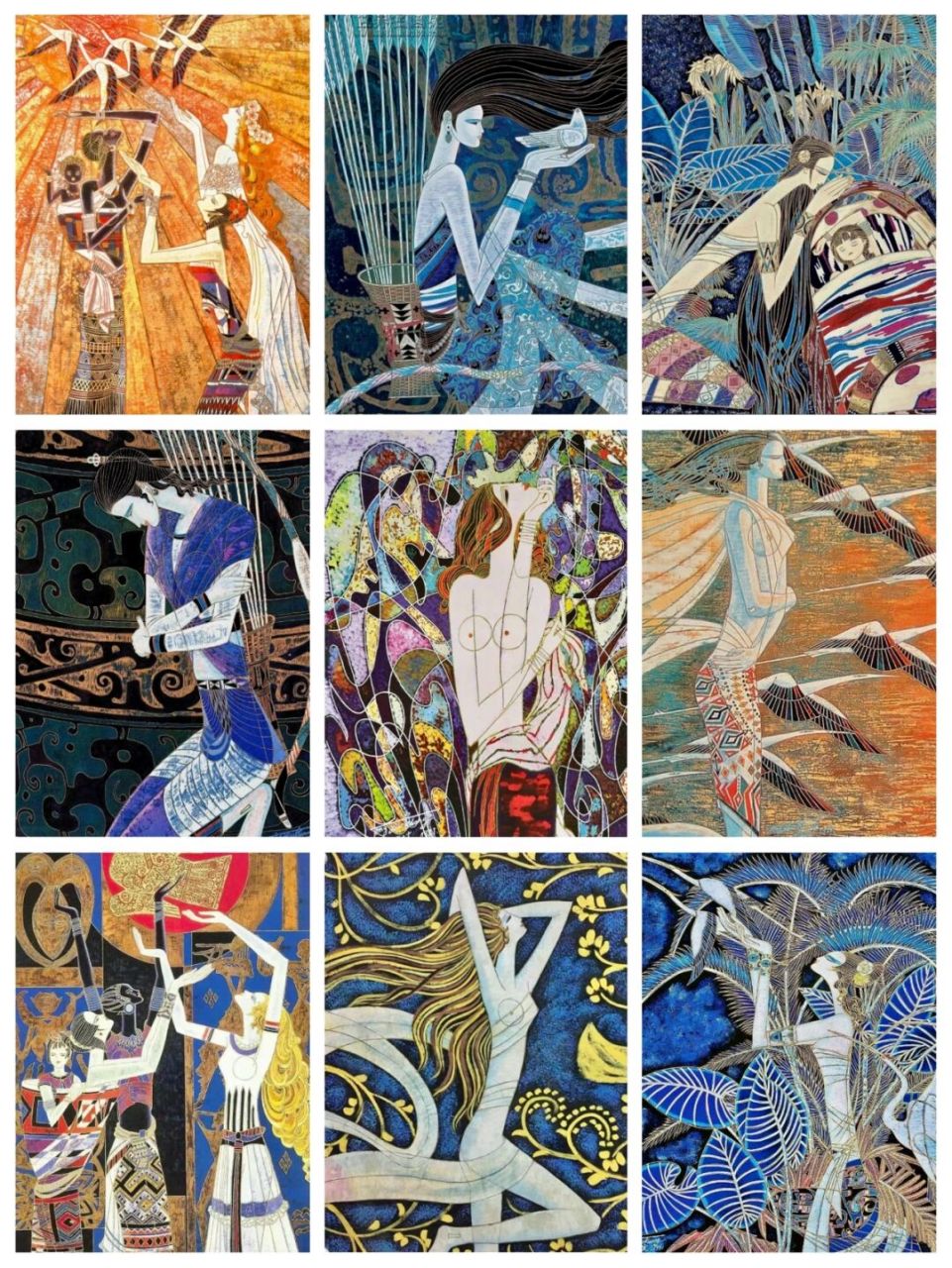 丁绍光,杰出美籍华人艺术家,现代重彩画大师,毕业于中央工艺美术学院