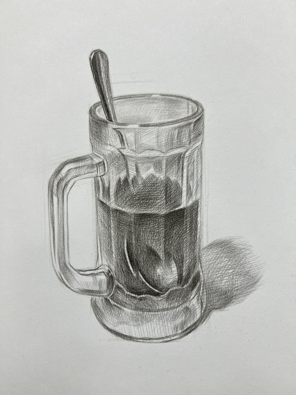 玻璃杯素描步骤