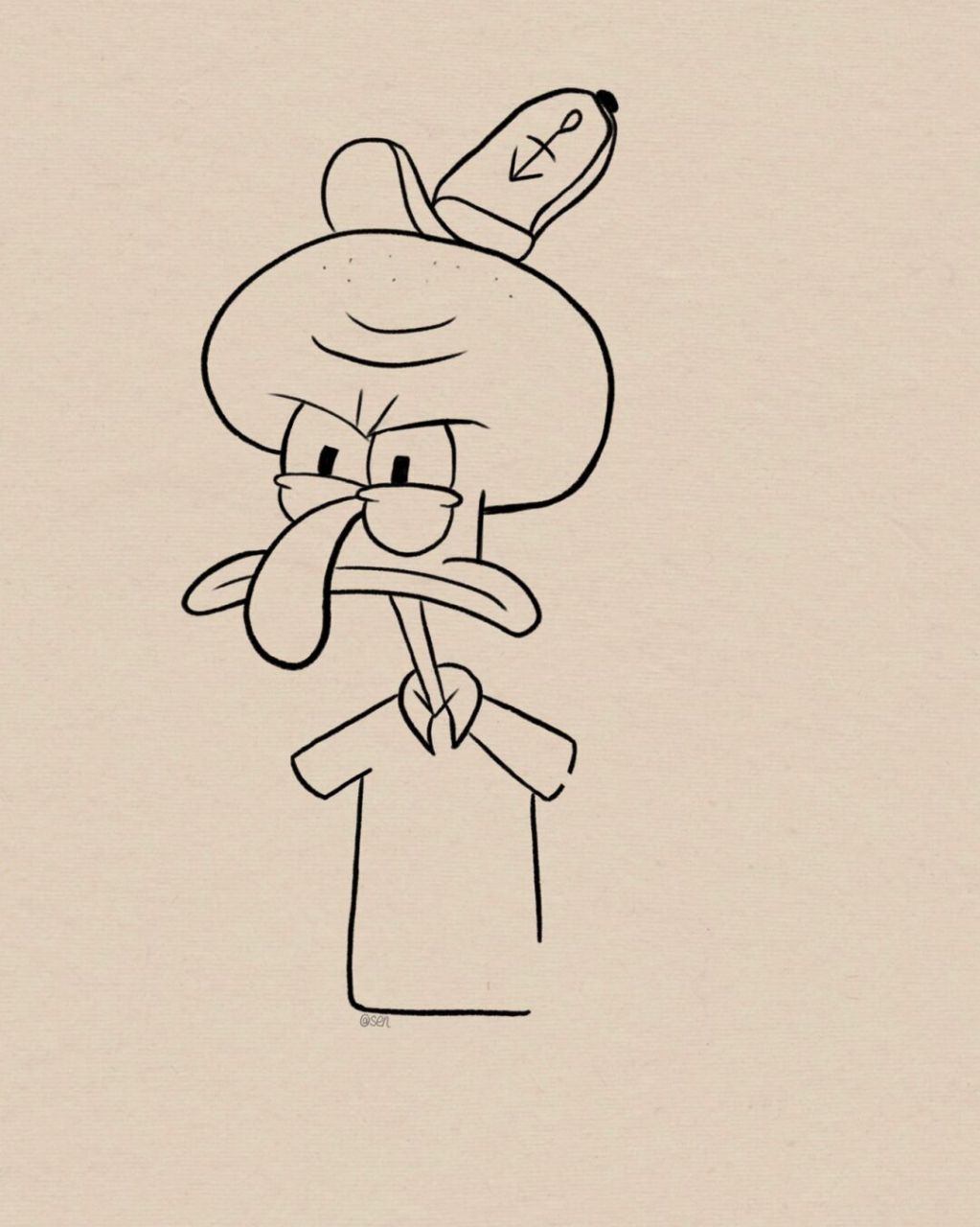 小章监督员已上线|章鱼哥简笔画|附过程 超级简单的一个简笔画教程