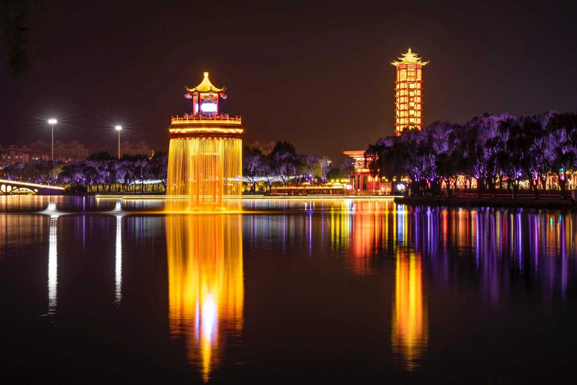 夜游唐山好去处——【惠丰湖】 要说夜游唐山08 除了丰南河頭老街