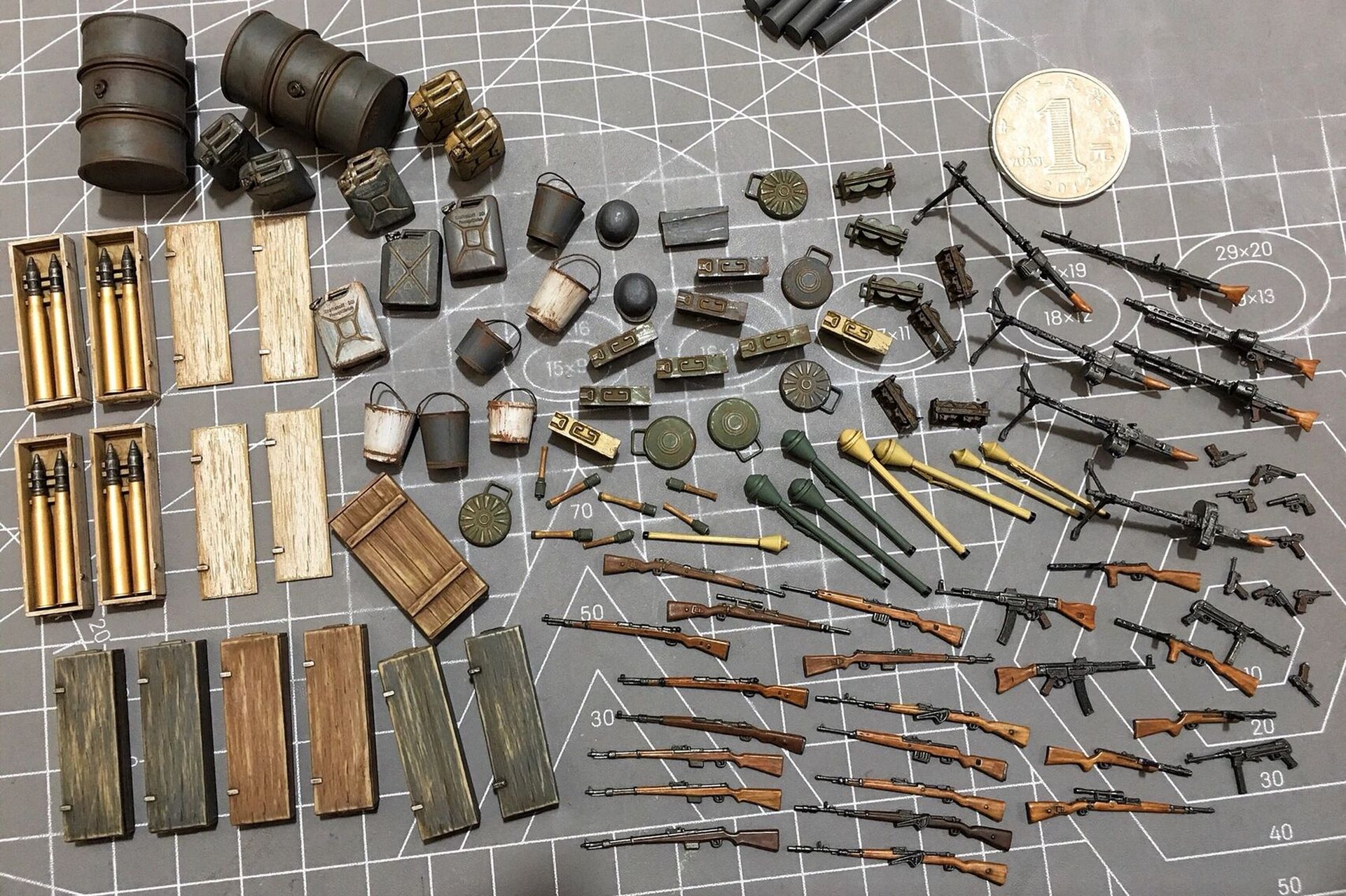 二战德军美军武器装备 模型涂装 1/35比例塑料模型板件制作 最后一图