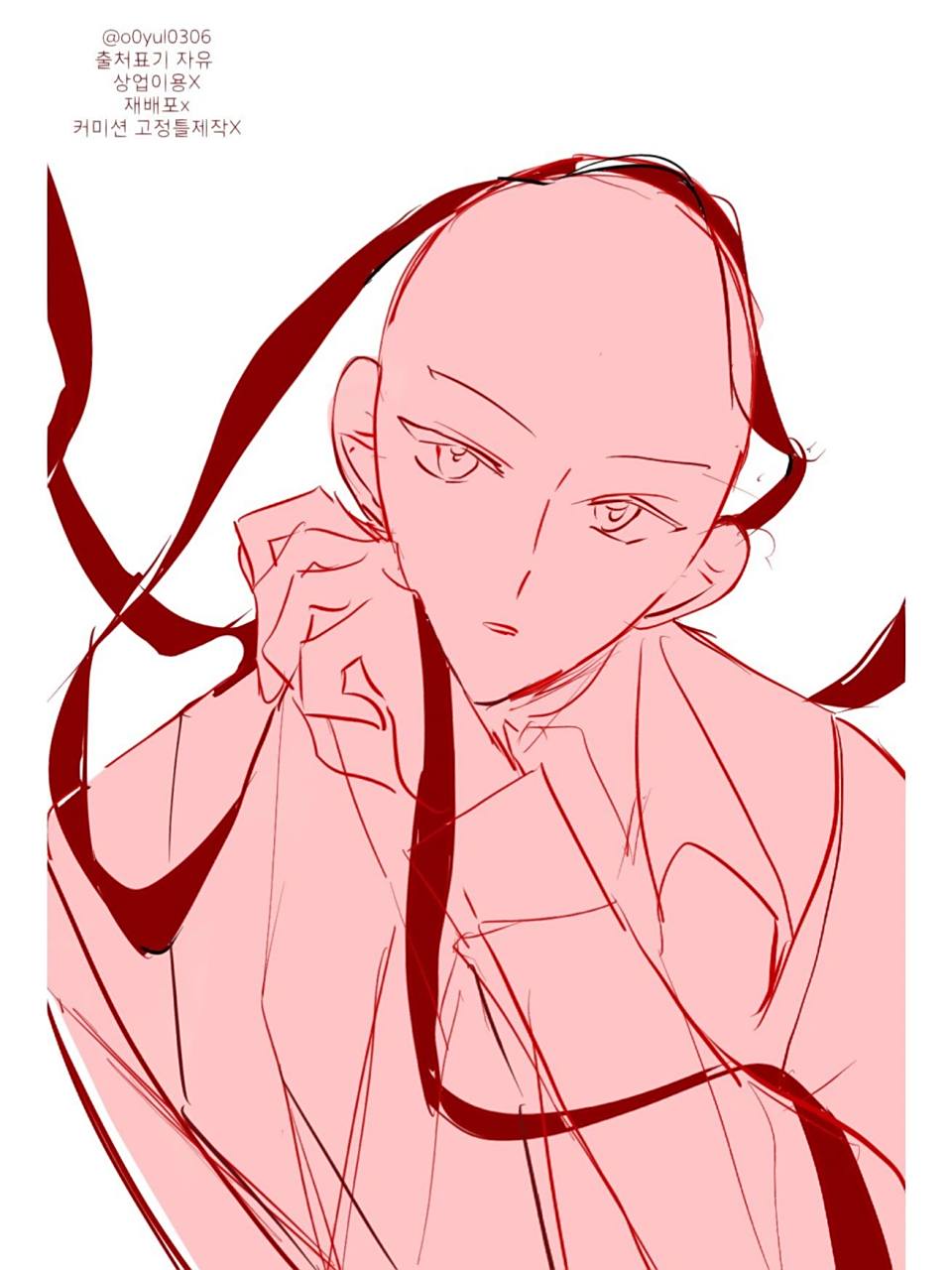 单人绘画模板参考         图源水印