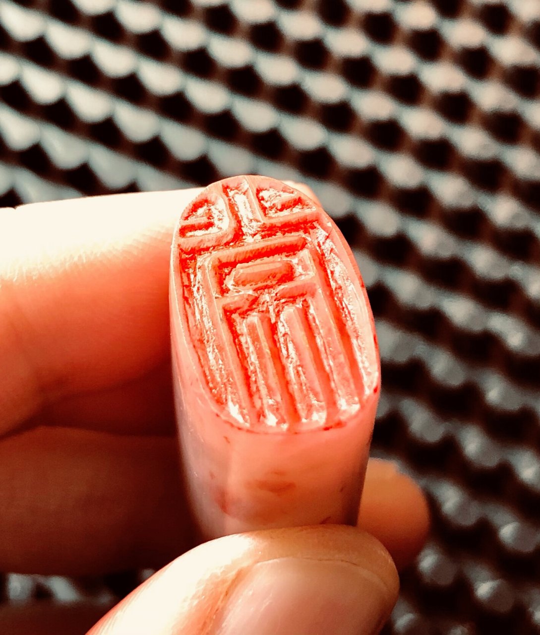 满白文篆刻-常 钤印小废手就是我 女生最爱的粉嫩小石头 顺着形状设计