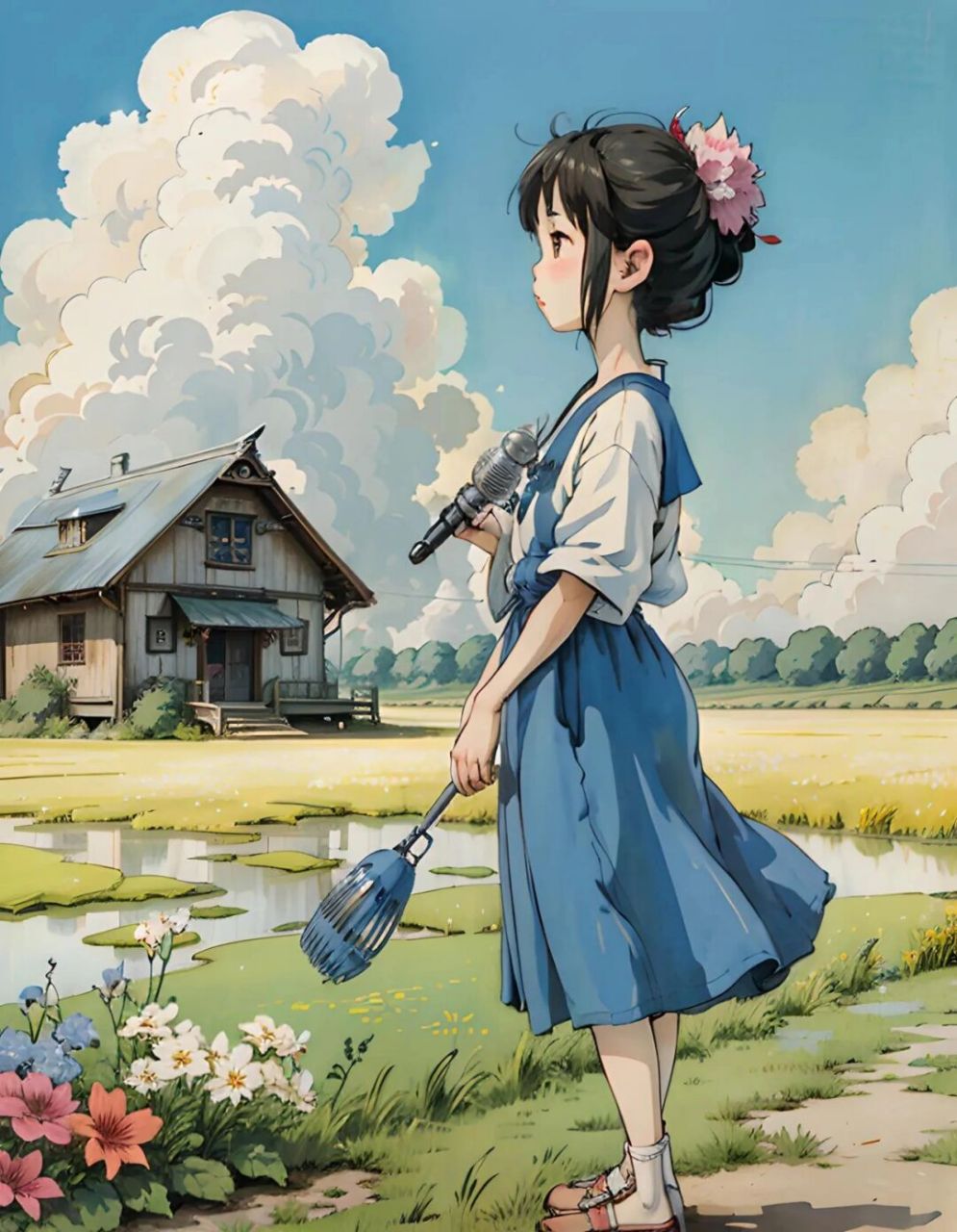风吹麦浪|爱唱歌的小女孩|头像壁纸