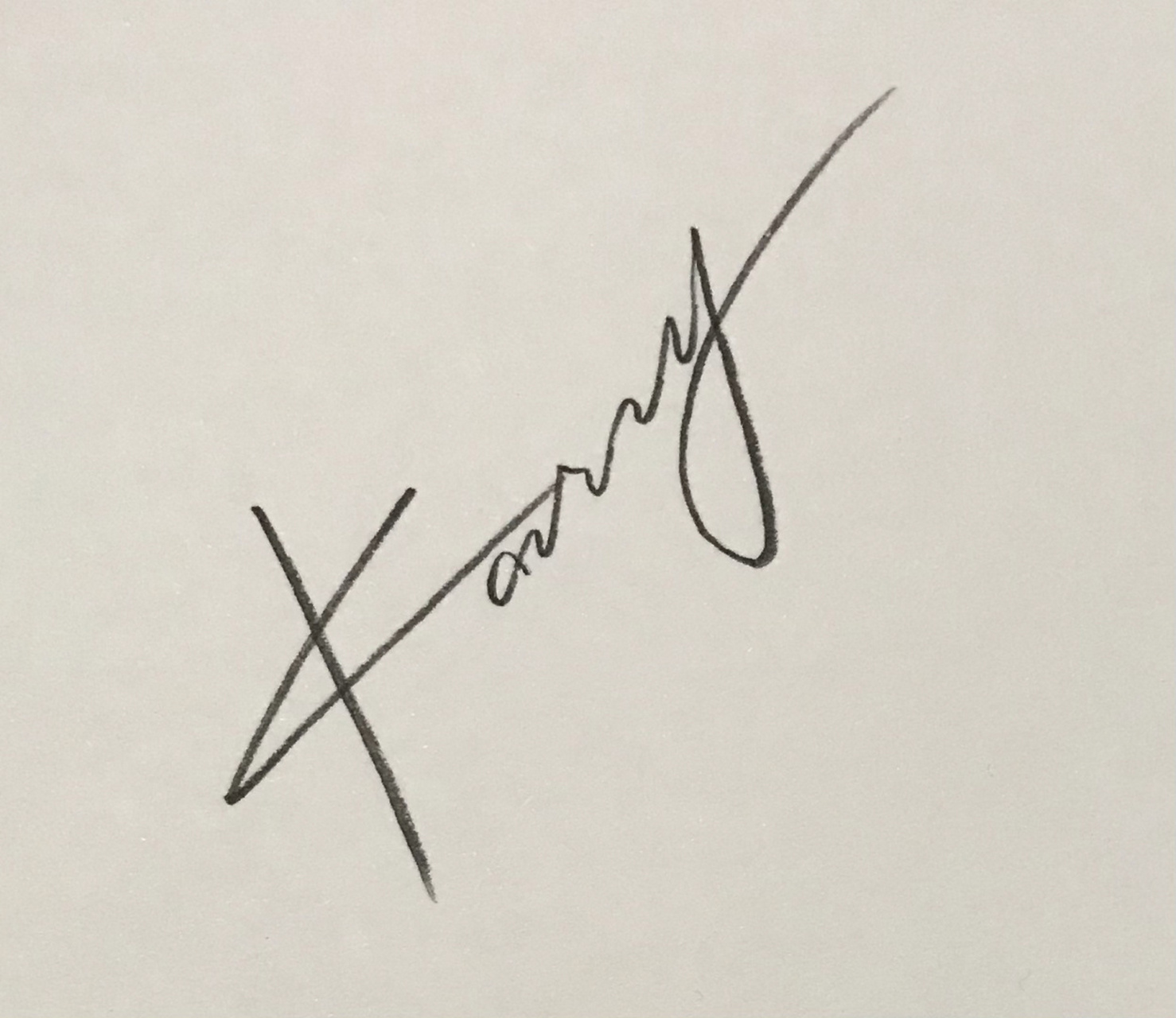 模仿王俊凯的英语签名#三种颜色#小螃蟹# 仅仅karry这个名字(单词我 