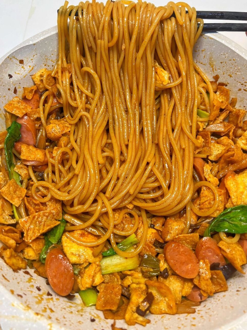 我的天,强烈建议家人们试试炒螺蛳粉 柳州姐妹教我的做法,比汤的更