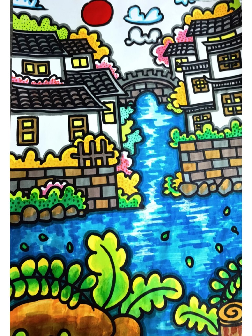 小桥流水人家～ 家乡儿童画