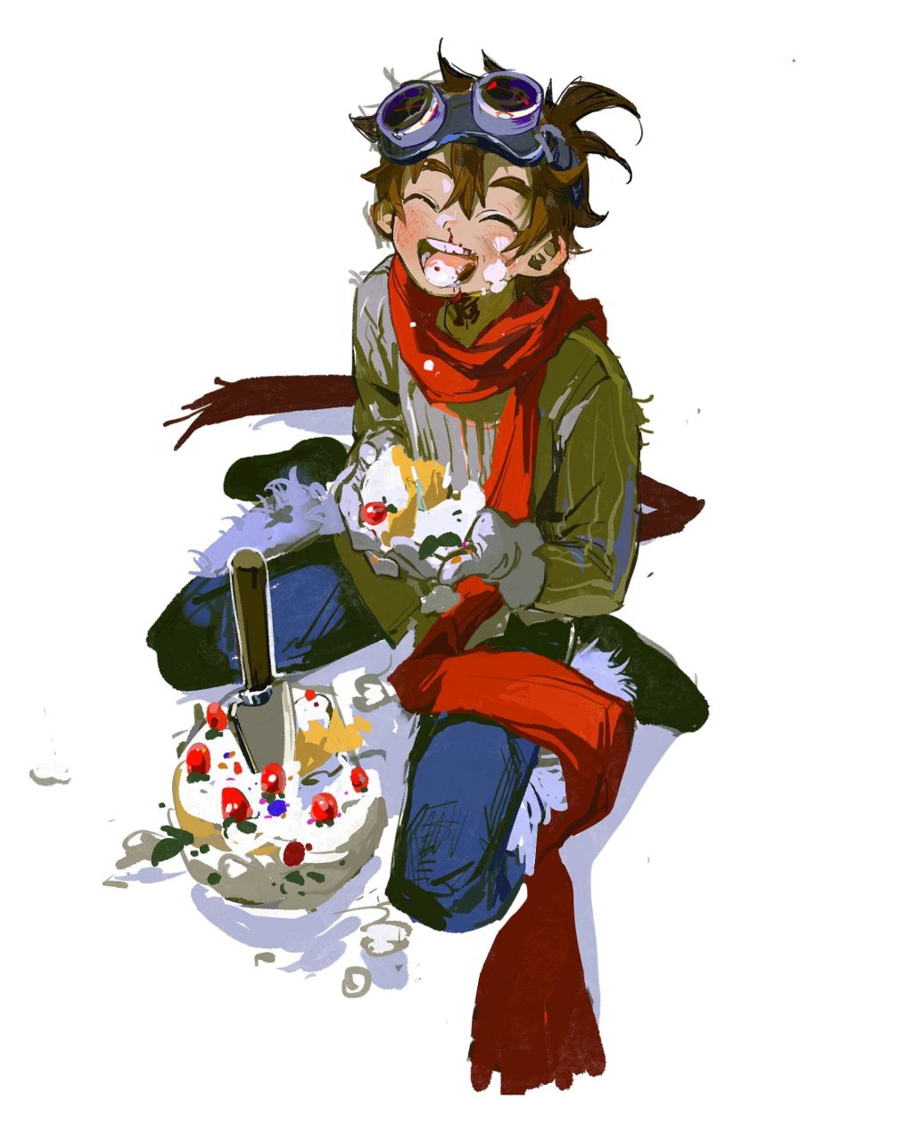 90 #怪物大师# #帝布# 画官漫同人给我一种在画布布路异种的对觉