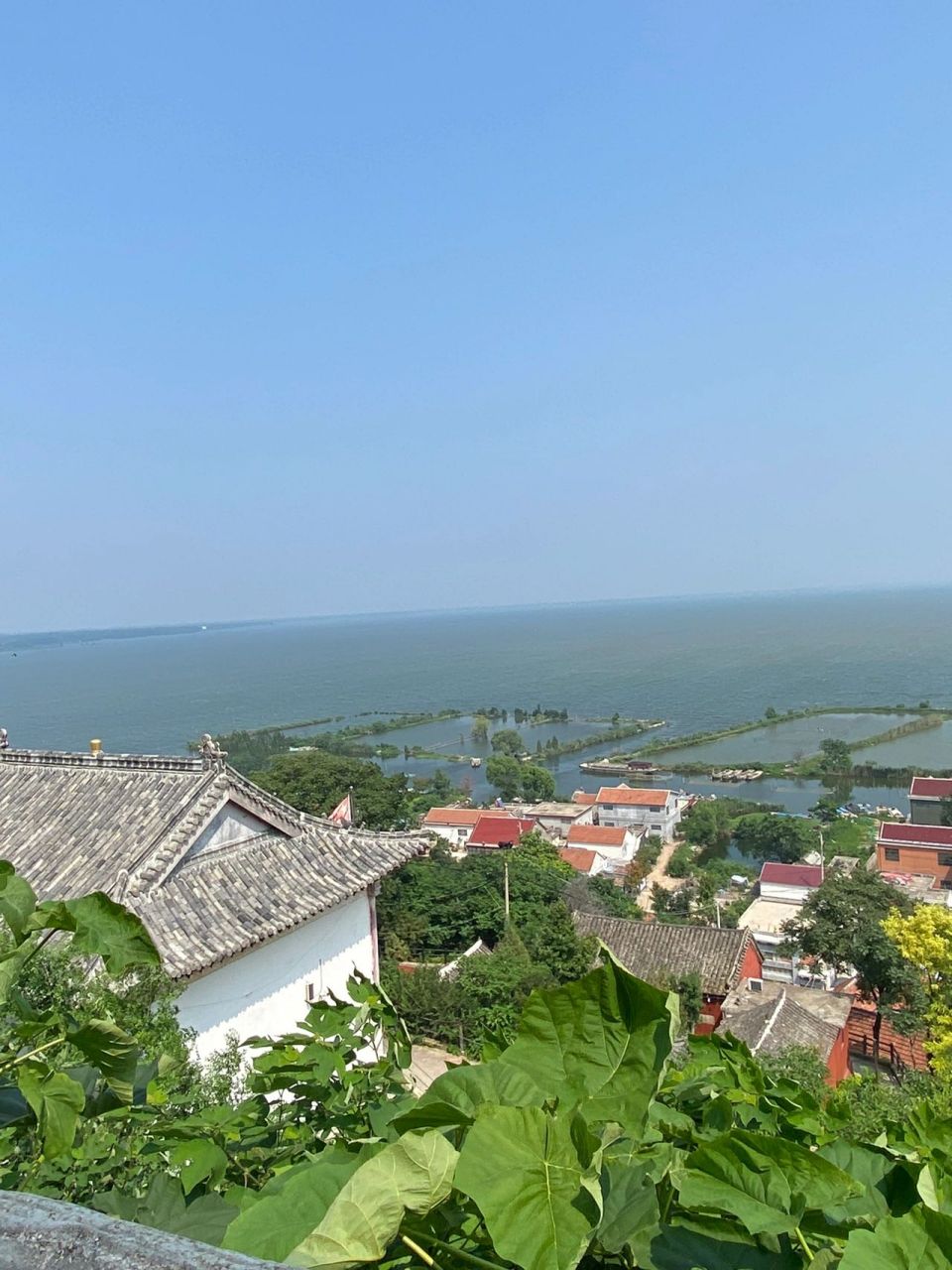 济宁微山 独山岛 独山岛的景色从上往下看真的很美,当时去的时候天很