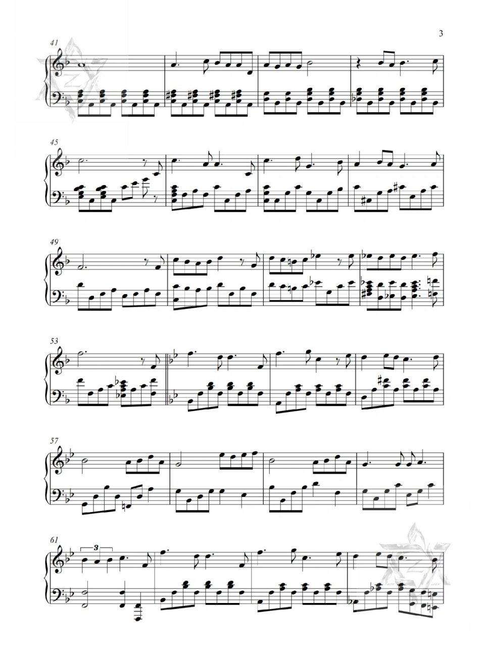 音乐剧选段《心脏》钢琴独奏谱 选自音乐剧《蝶》 作曲:三宝 作词