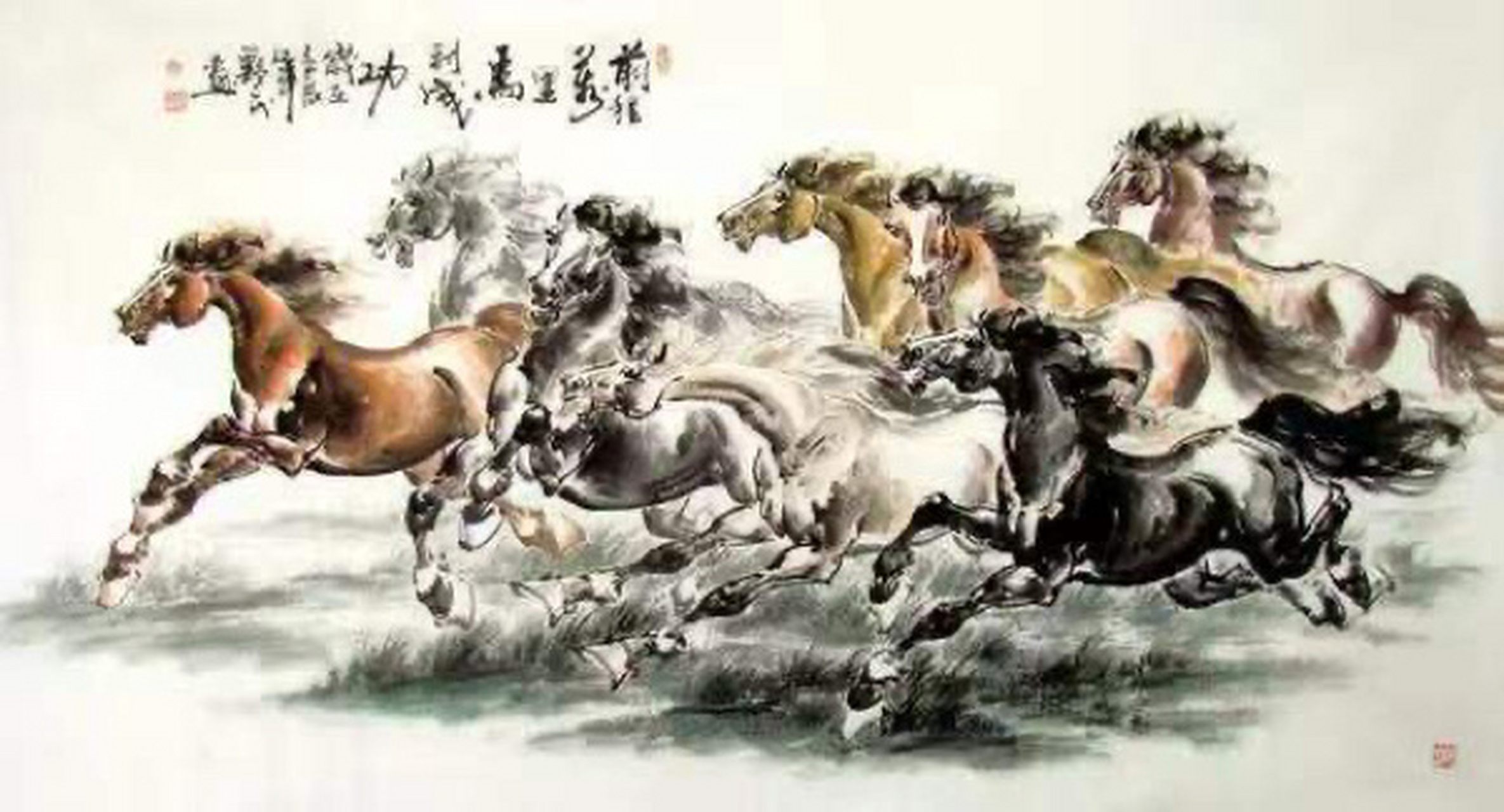 (1) 作者: 《八骏图》 是徐悲鸿最著名的作品之一, 以周穆王的八匹