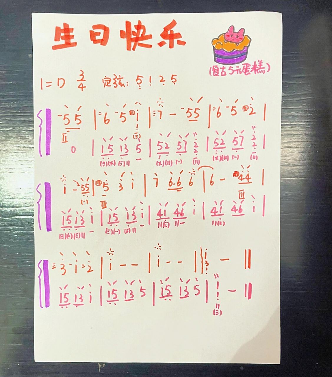 生日快乐歌曲谱(空灵鼓生日快乐歌曲谱)