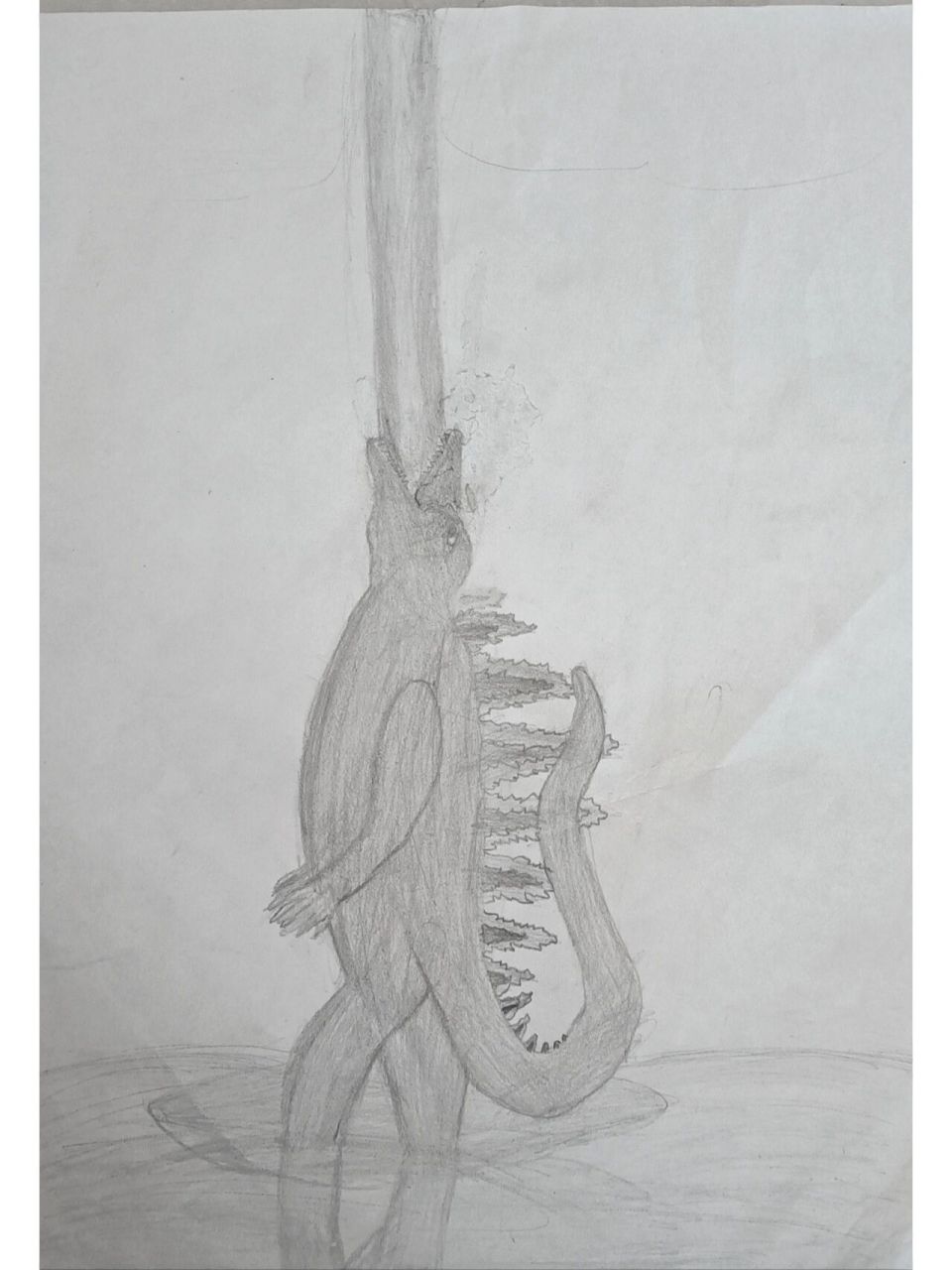 素描哥斯拉来了919191