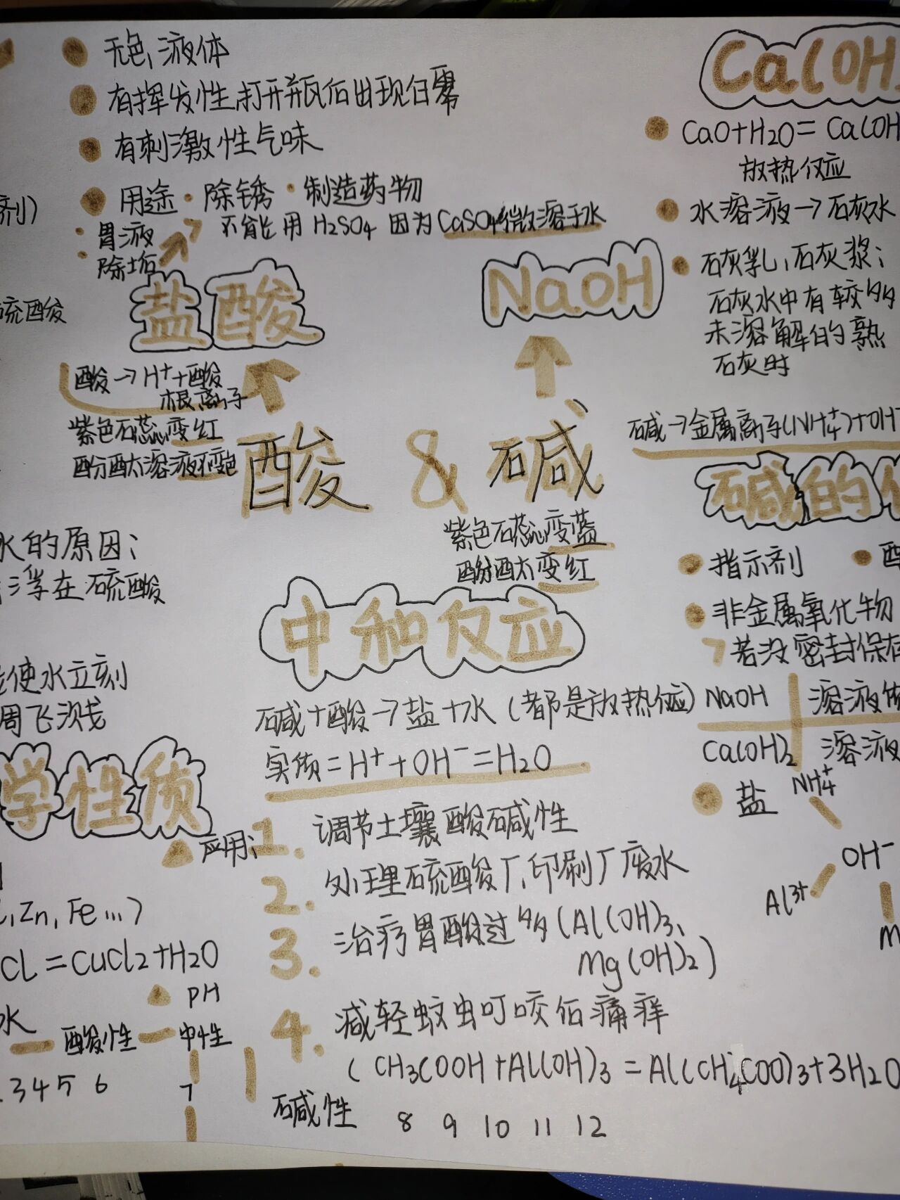 盐酸思维导图图片