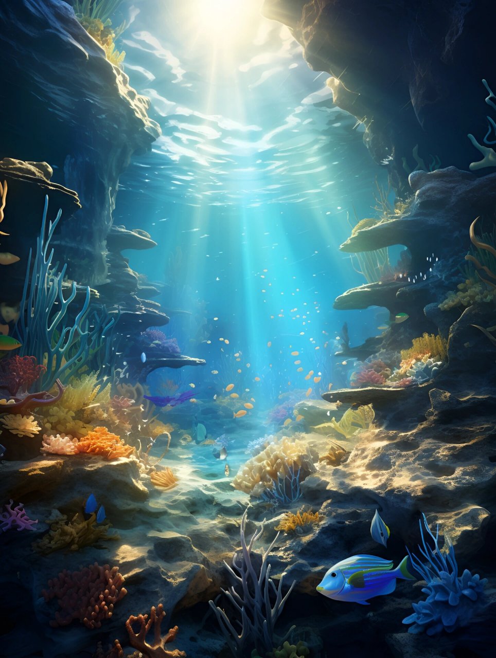 绚丽多彩的海底世界#ai绘画#海底世界#绚丽多彩#宁静治愈