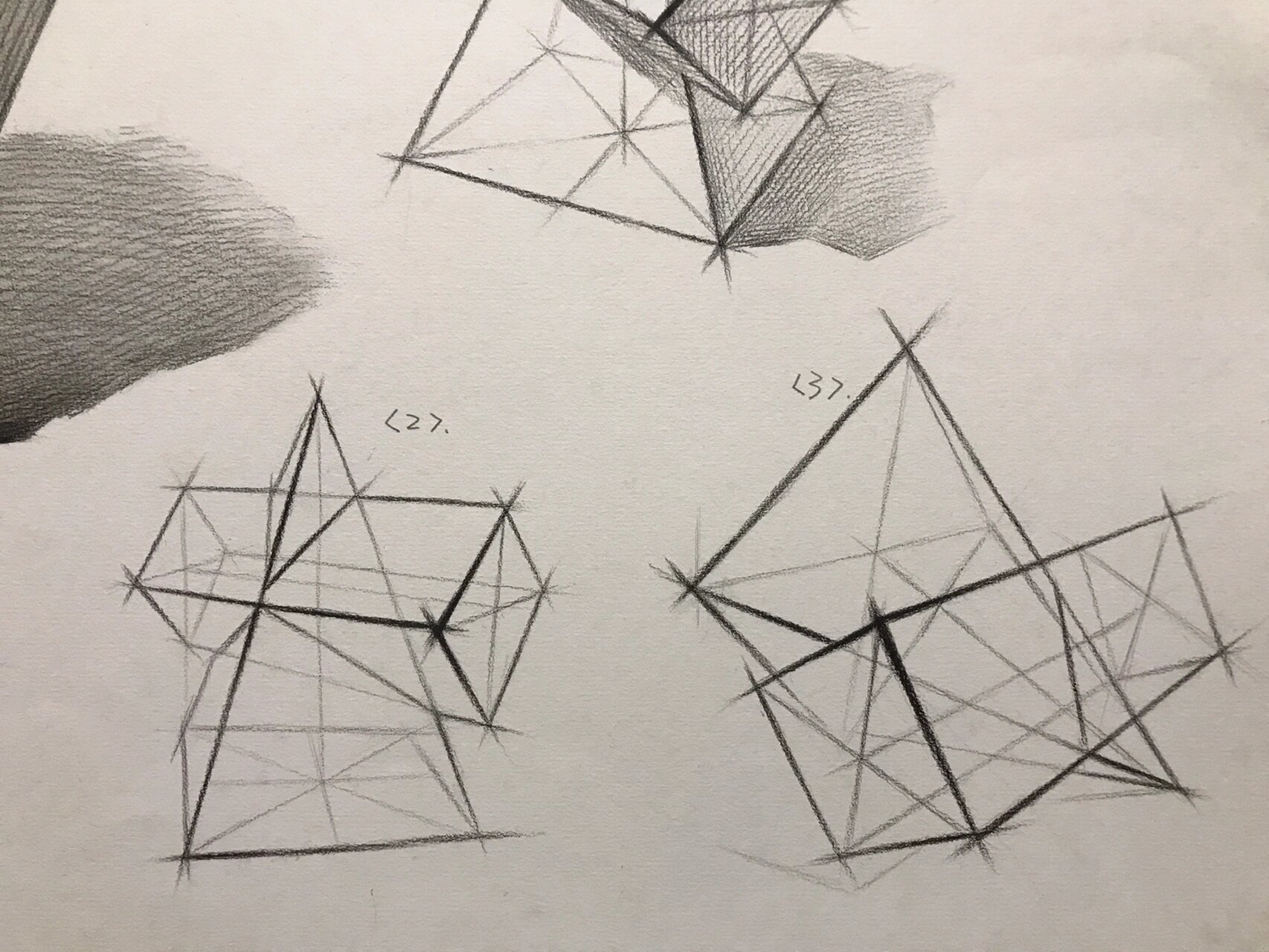 【美术生宝藏】素描几何体四棱锥穿插体