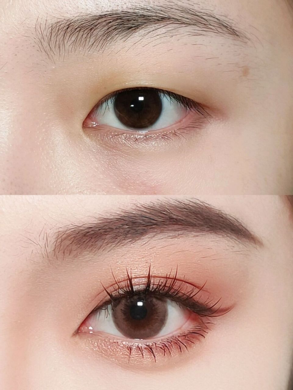 单眼皮小眼睛|眼妆这样画才自然~ 对镜拍 图4距离比较远,就是正常视角