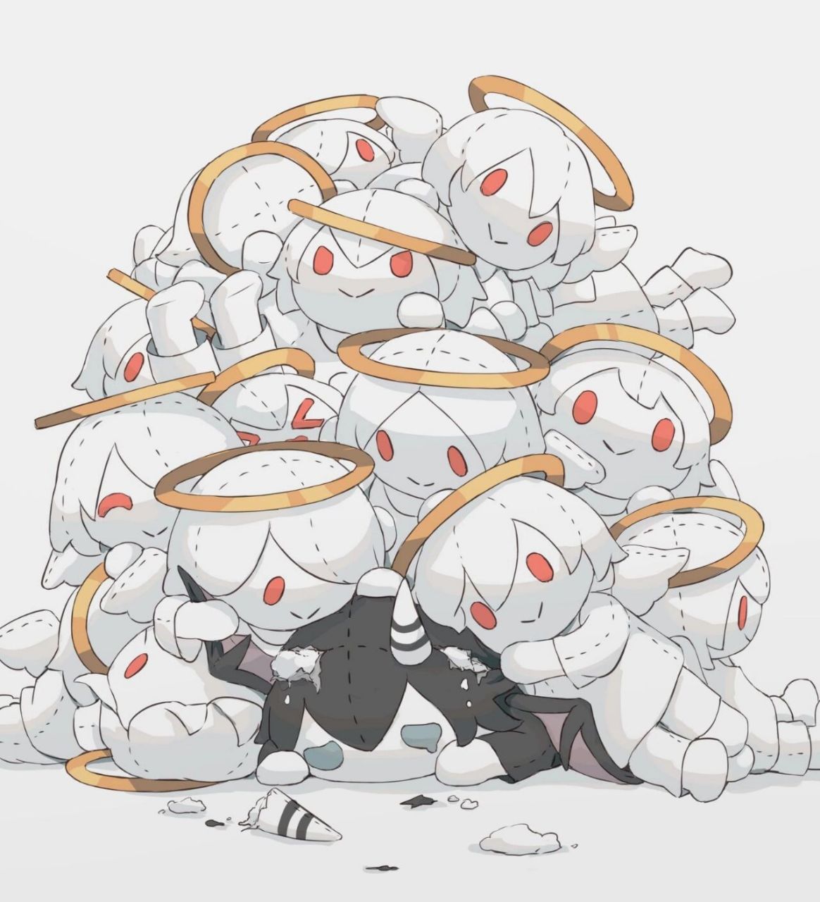 致郁系插画 画师:       风格治愈也很致郁