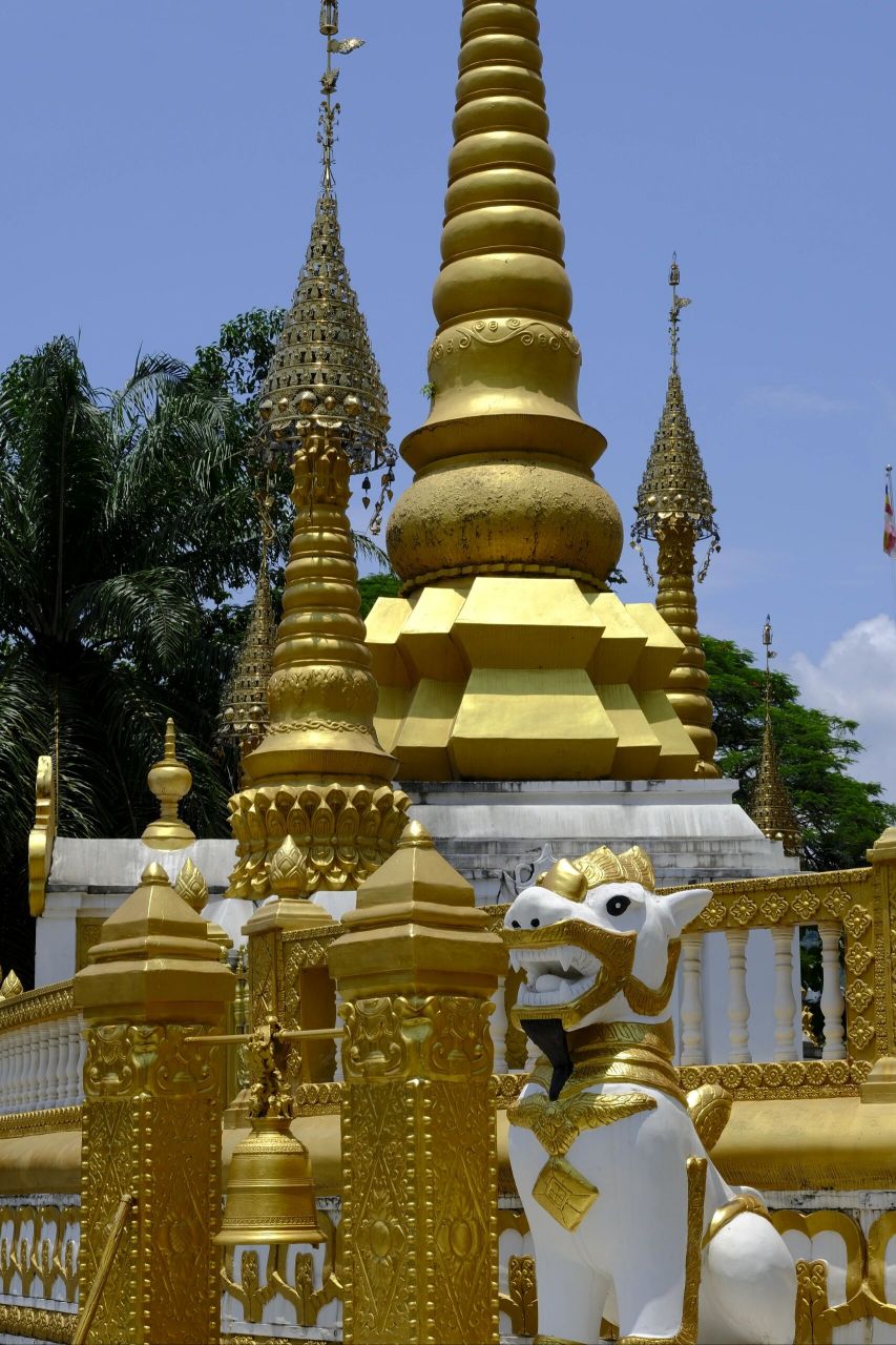 云南瑞丽·姐勒金塔 姐勒金塔傣语为"广姆贺卯",意为"瑞丽城首之塔".