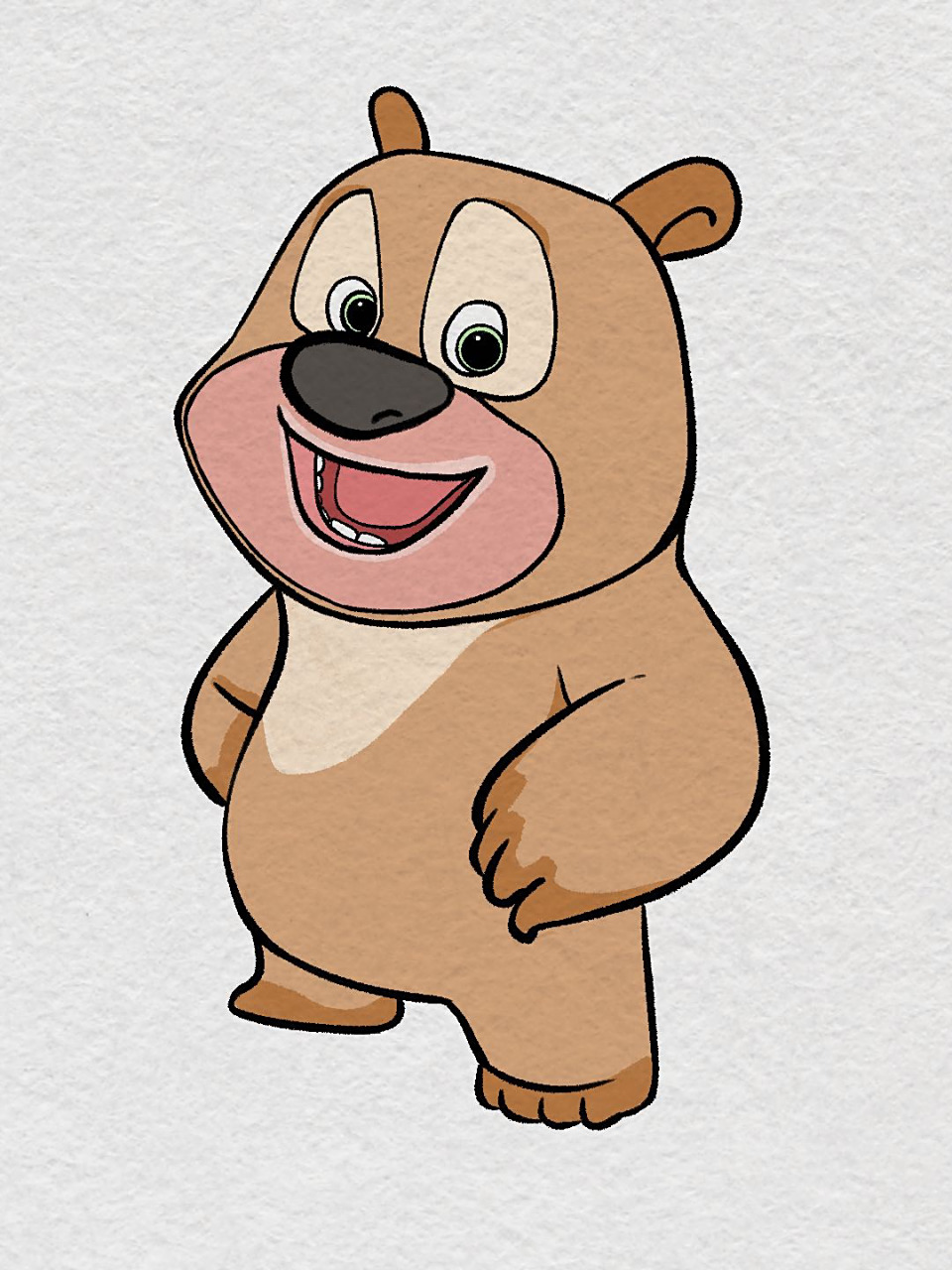 教你画熊出没-熊二教程