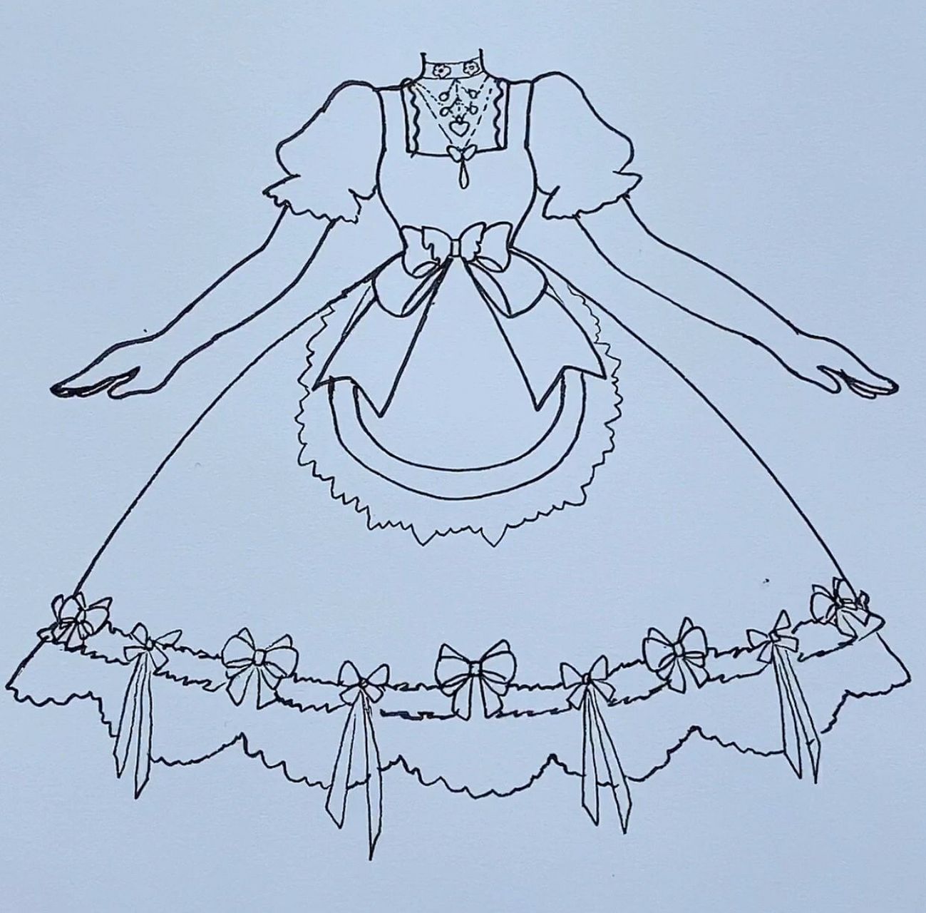 画处女座洛丽塔风的公主裙