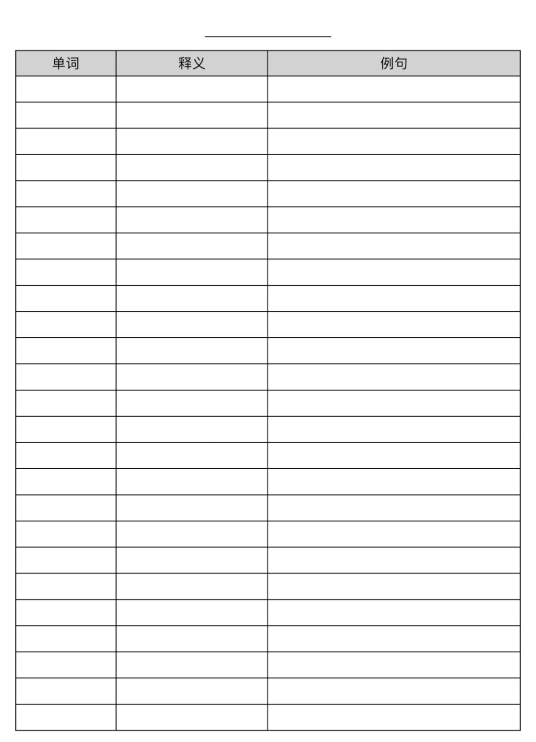 5⃣️种英语记单词背诵打印纸模板,供大家参考