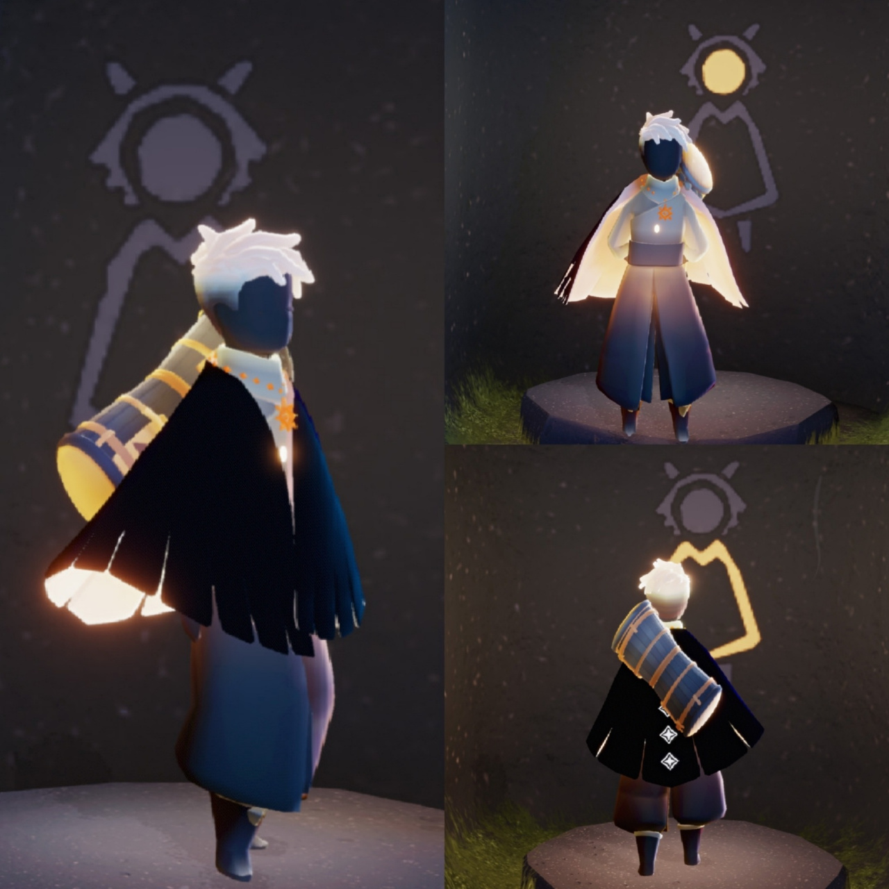 光遇穿搭 | 酷炸脏辫头武士7115 73 黑脸            (霞谷自豪