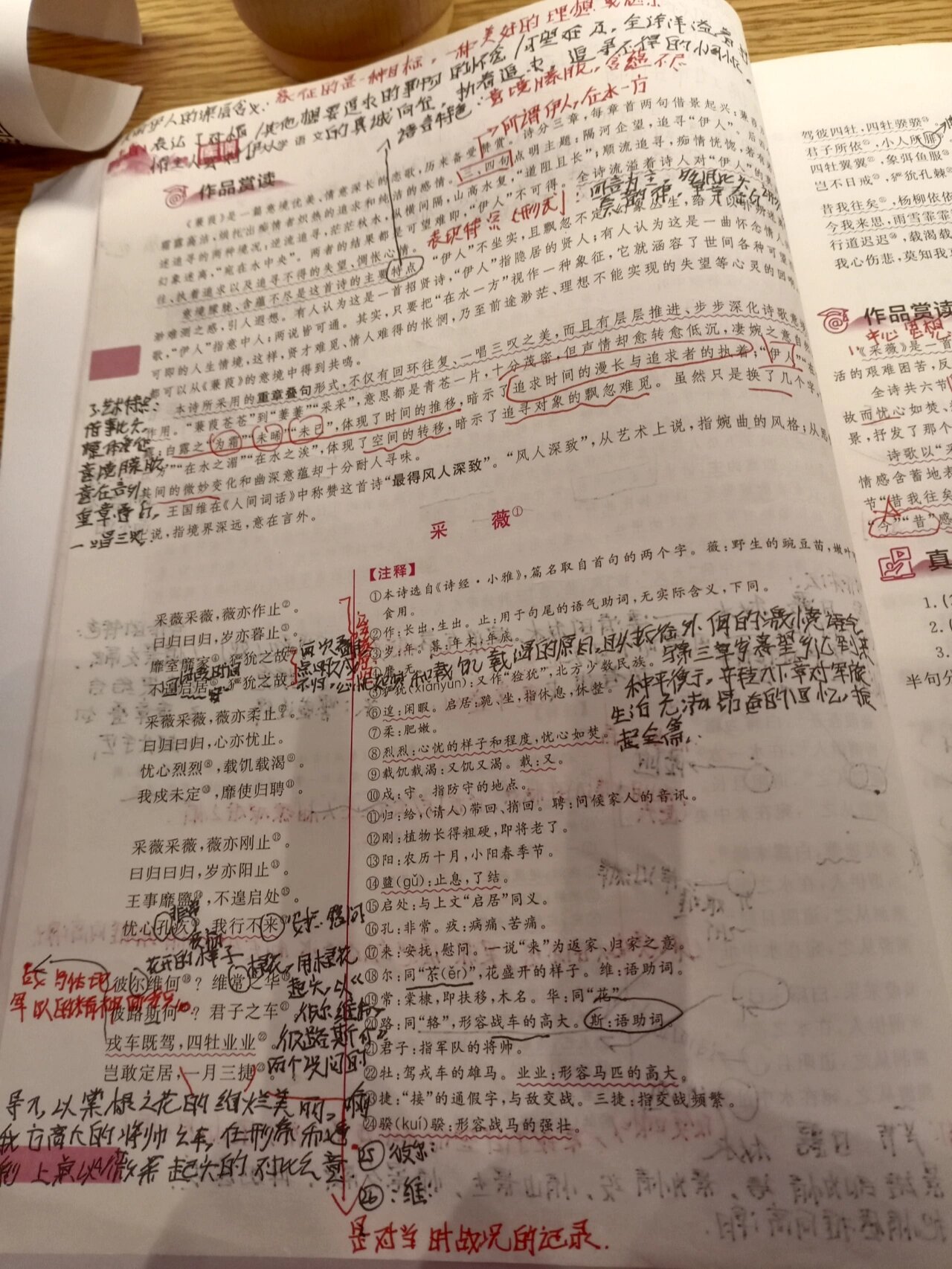 专升本语文笔记——采薇