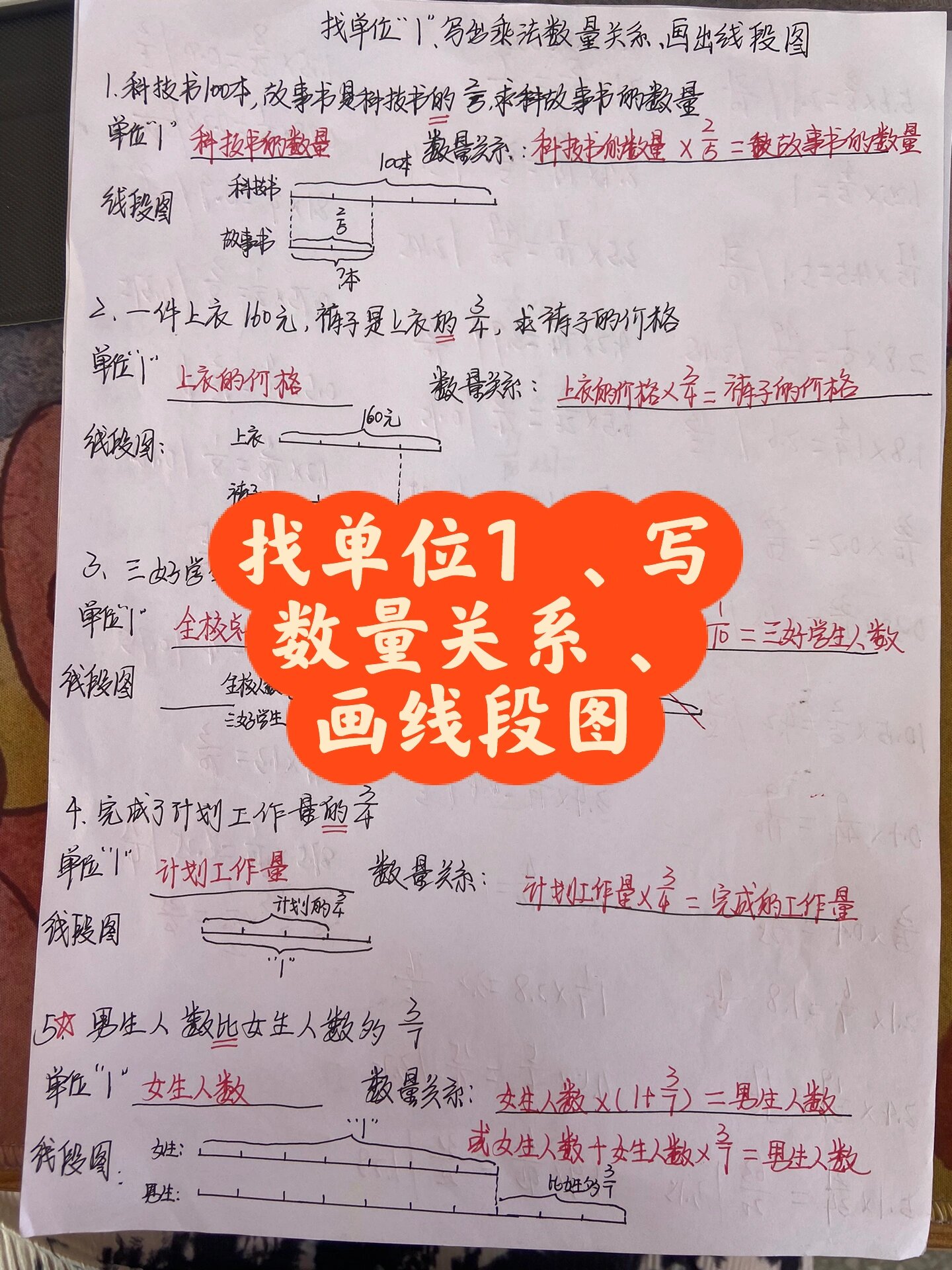 六年级线段图的画法图片