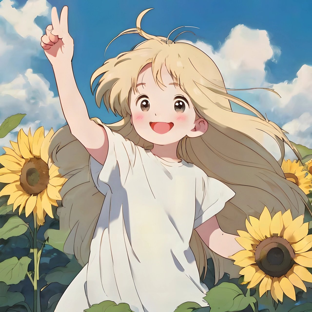 积极向上的向日葵可爱情头