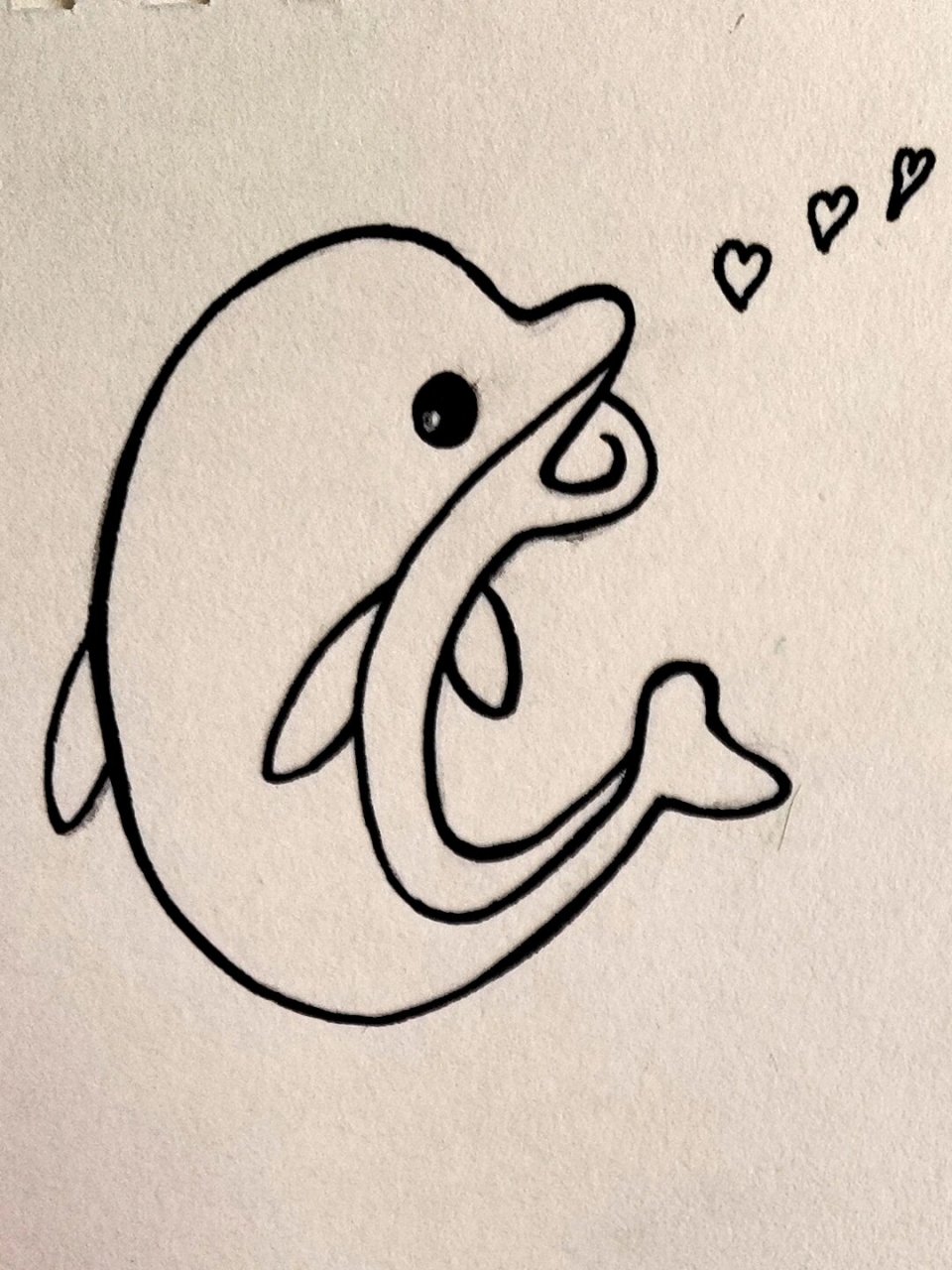 可爱的小海豚简笔画图片