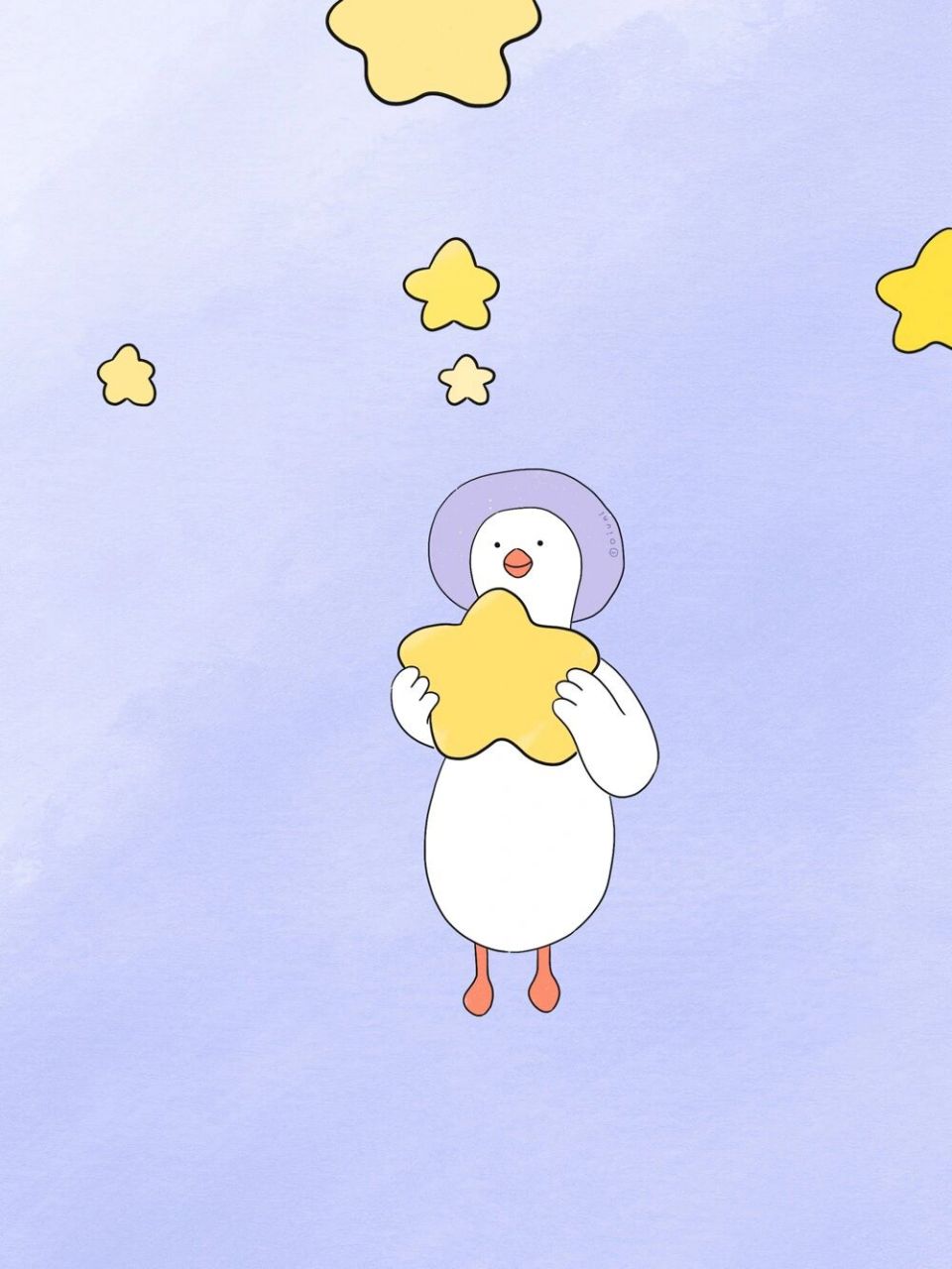 幸运鹅手机壁纸 每天都换想新的壁纸 拥有不一样的好心情 	 这是最近