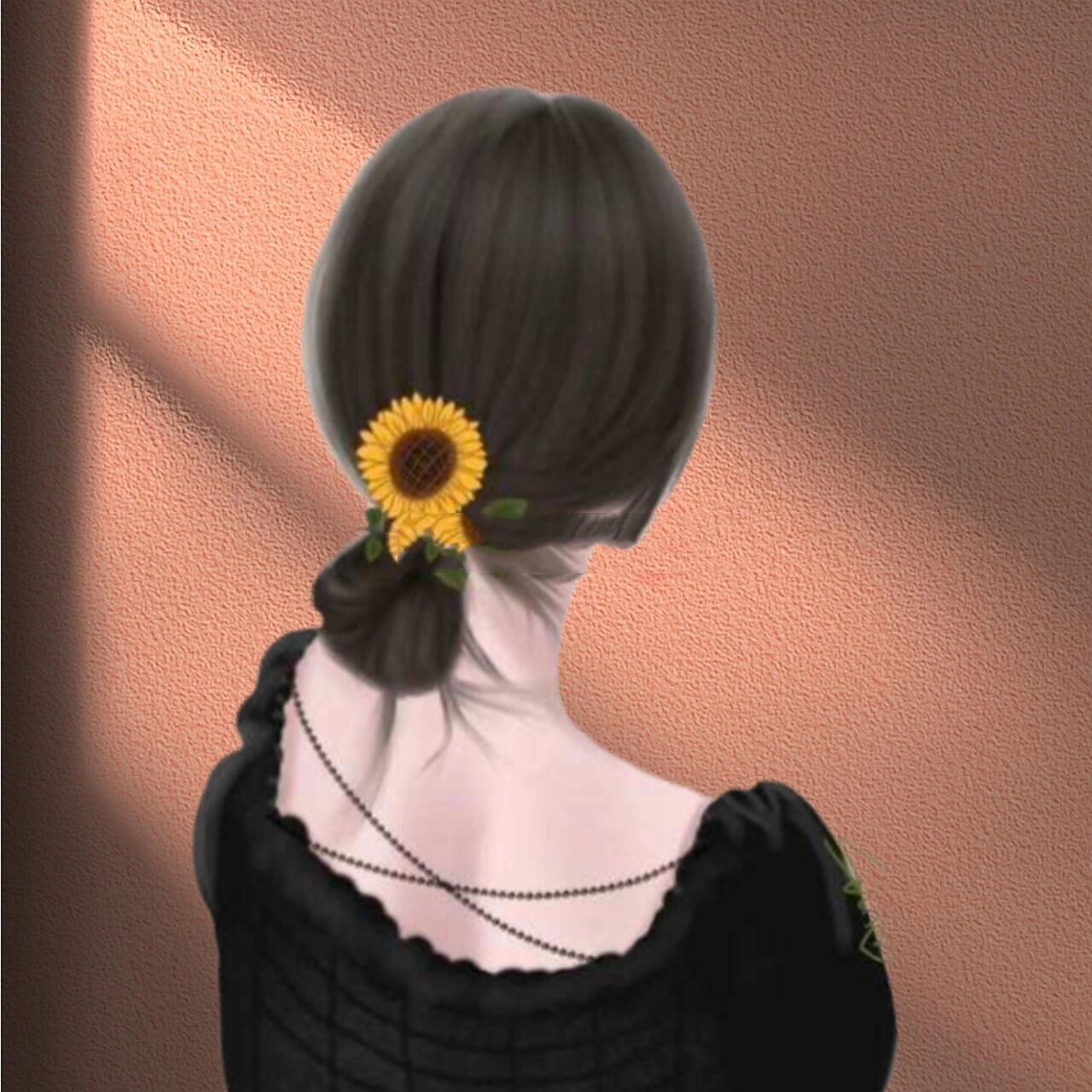 女生手绘背影头像 不要羡慕任何人,想要的自己去争取