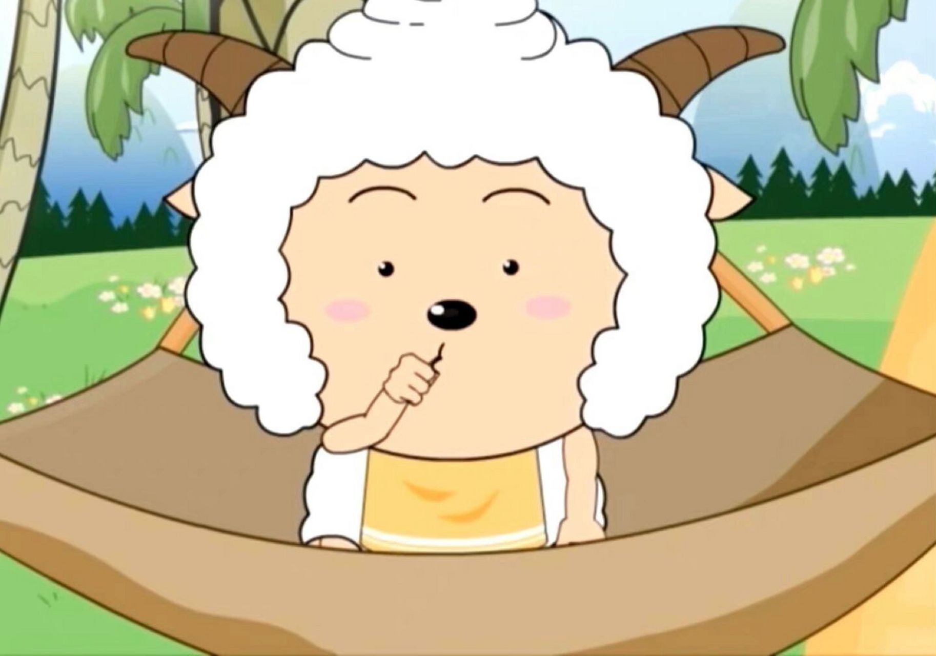 懒羊羊你别太可爱了 嗦手指 流口水 别太可爱了