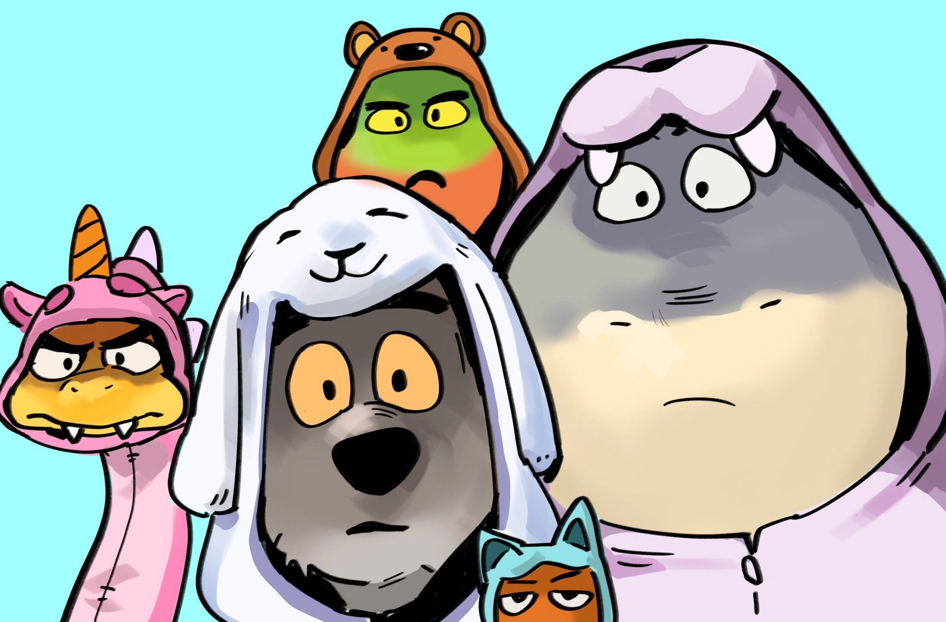 画了坏蛋联盟 他们几个太乖了!忍不住摸了张,迷上坏蛋们