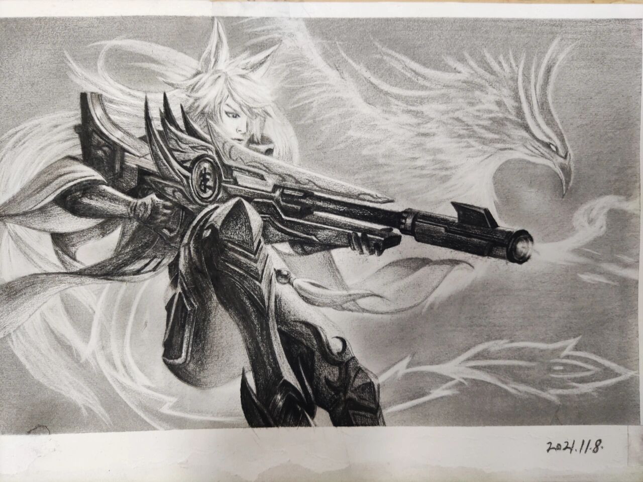 百里守约——朱雀志 素描构图