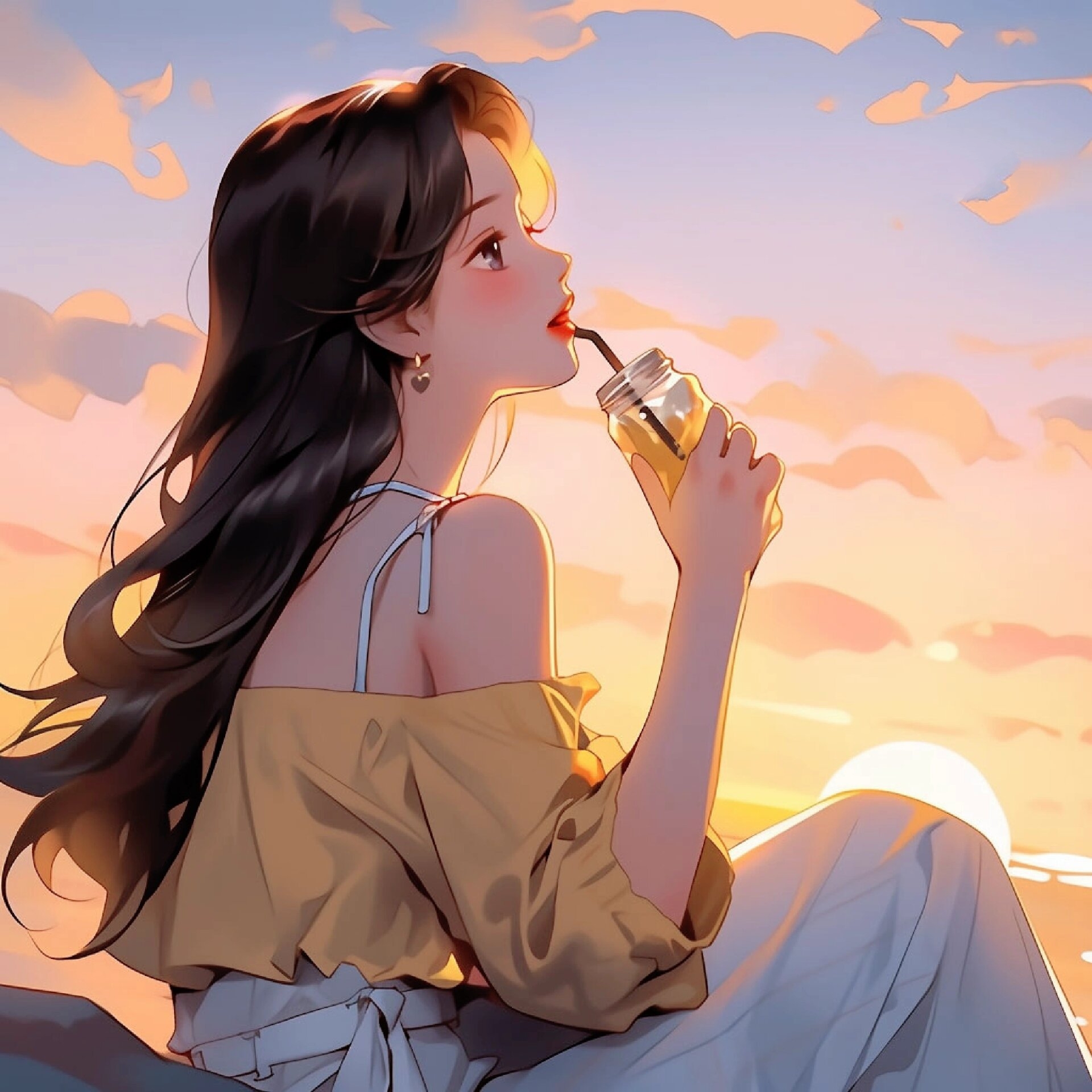 治愈系女生头像03                    这么多年,你一直在我心口幽居