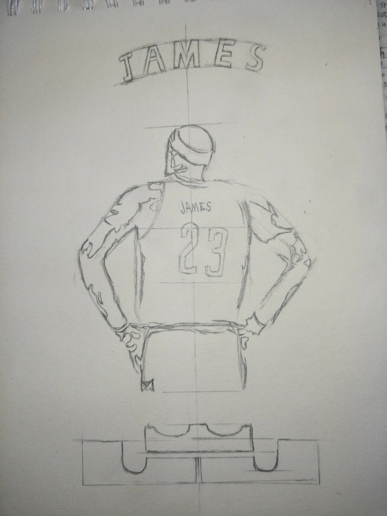 浅画一个詹姆斯背影吧!