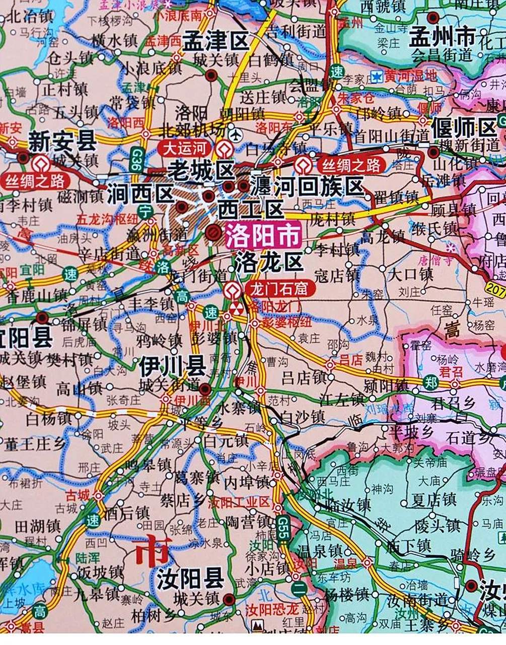 洛阳市的7个市辖区分别是老城区,涧西区,西工区,偃师区,洛龙区,孟津区