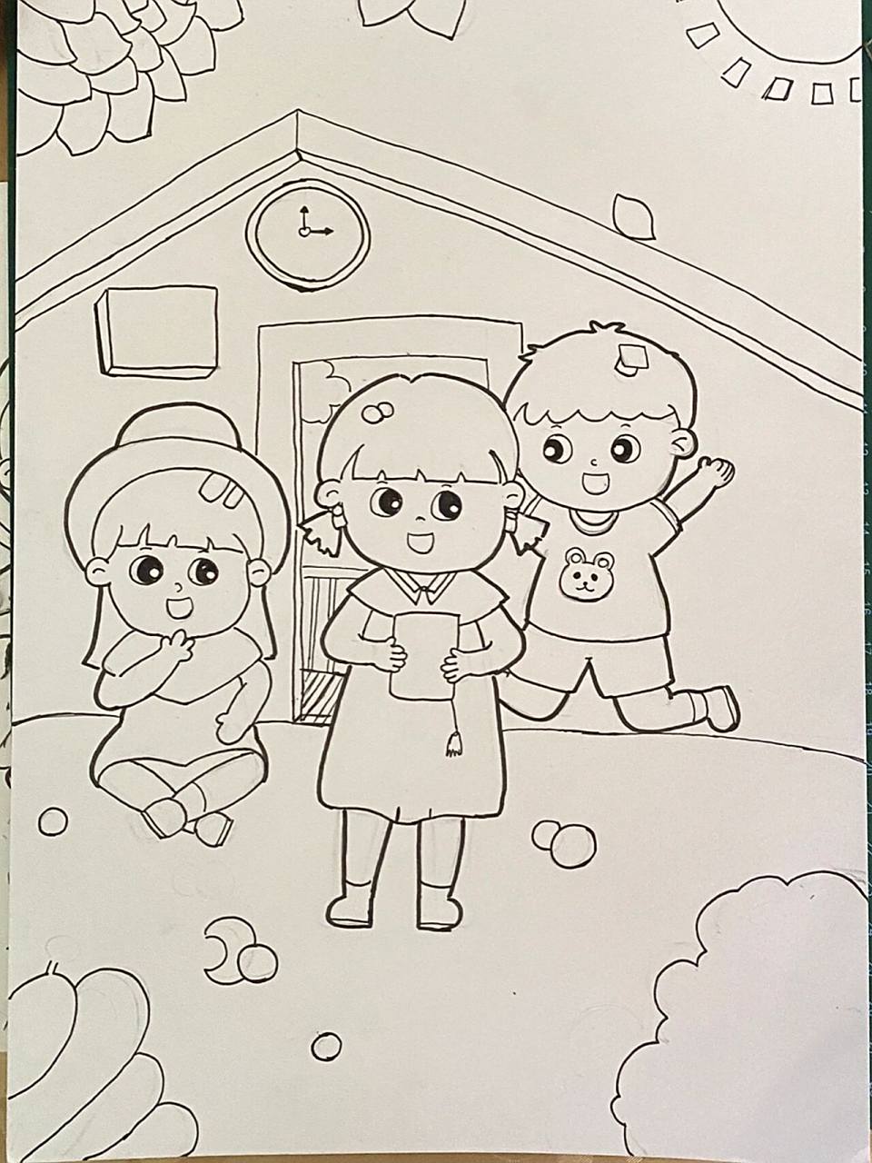 儿童画 幼儿园主题《我们毕业啦》 2/100