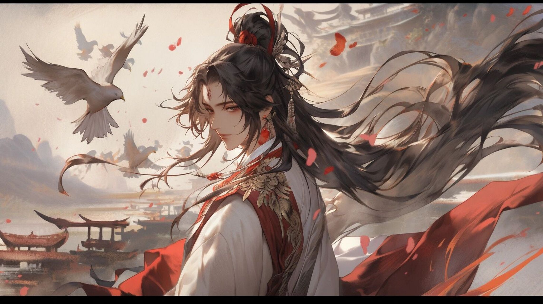 ai绘画/天官赐福 太子悦神图