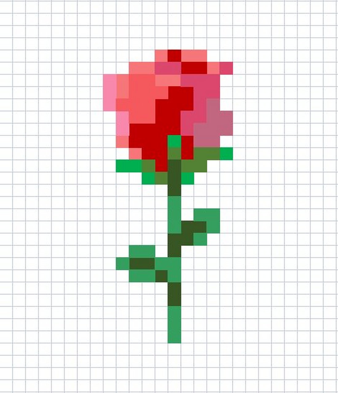 excel像素画:玫瑰花 摸鱼新方式-----用excel制作像素画 92:24r*10c