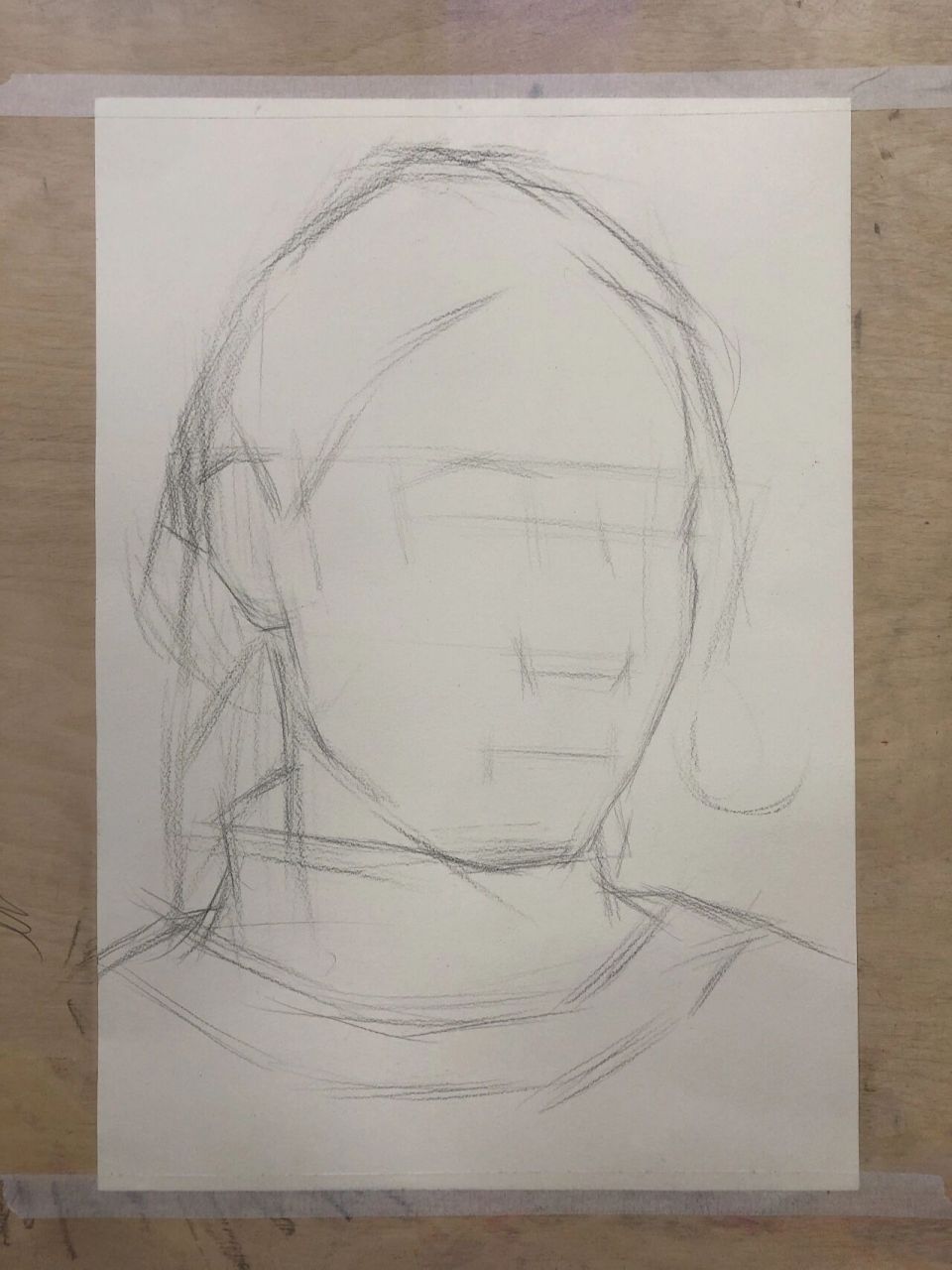 素描头像步骤图 作者: 分享一组小羊老师带画的步骤图,好怀念以前集训