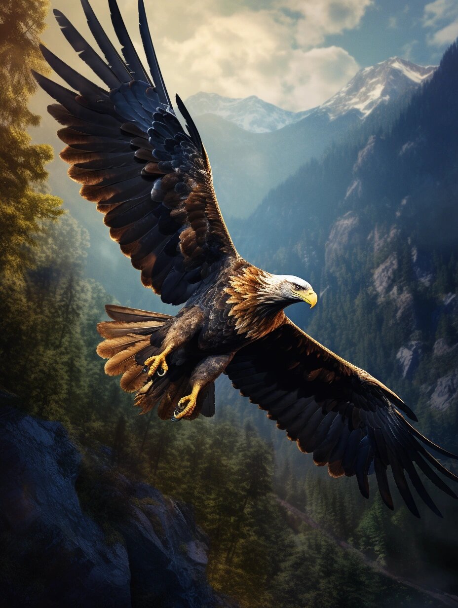 鹰是自由的化身,是勇气的象征