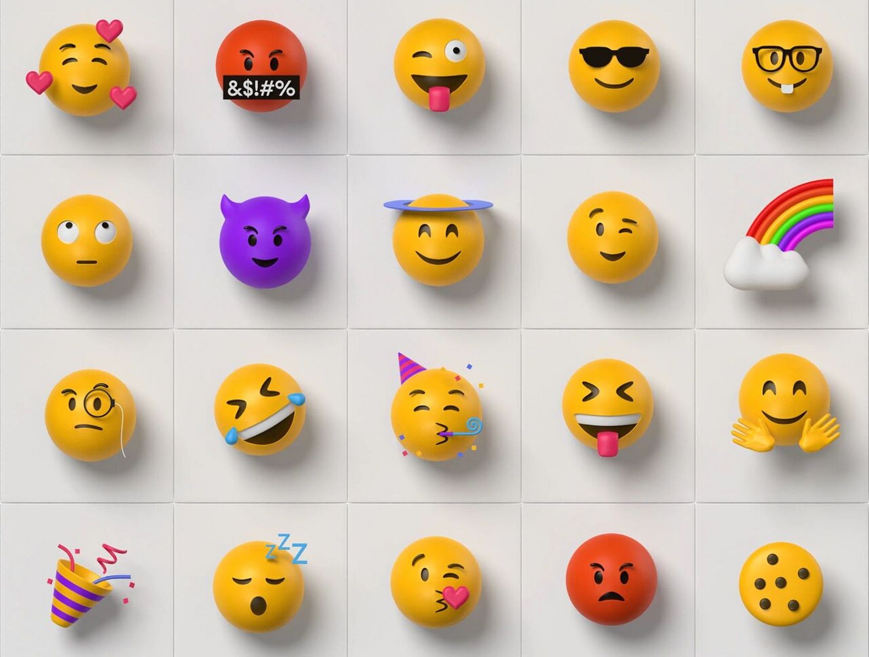 0336款卡通可爱3d头像emoji表情包设计素材 93优质素材分享时间到